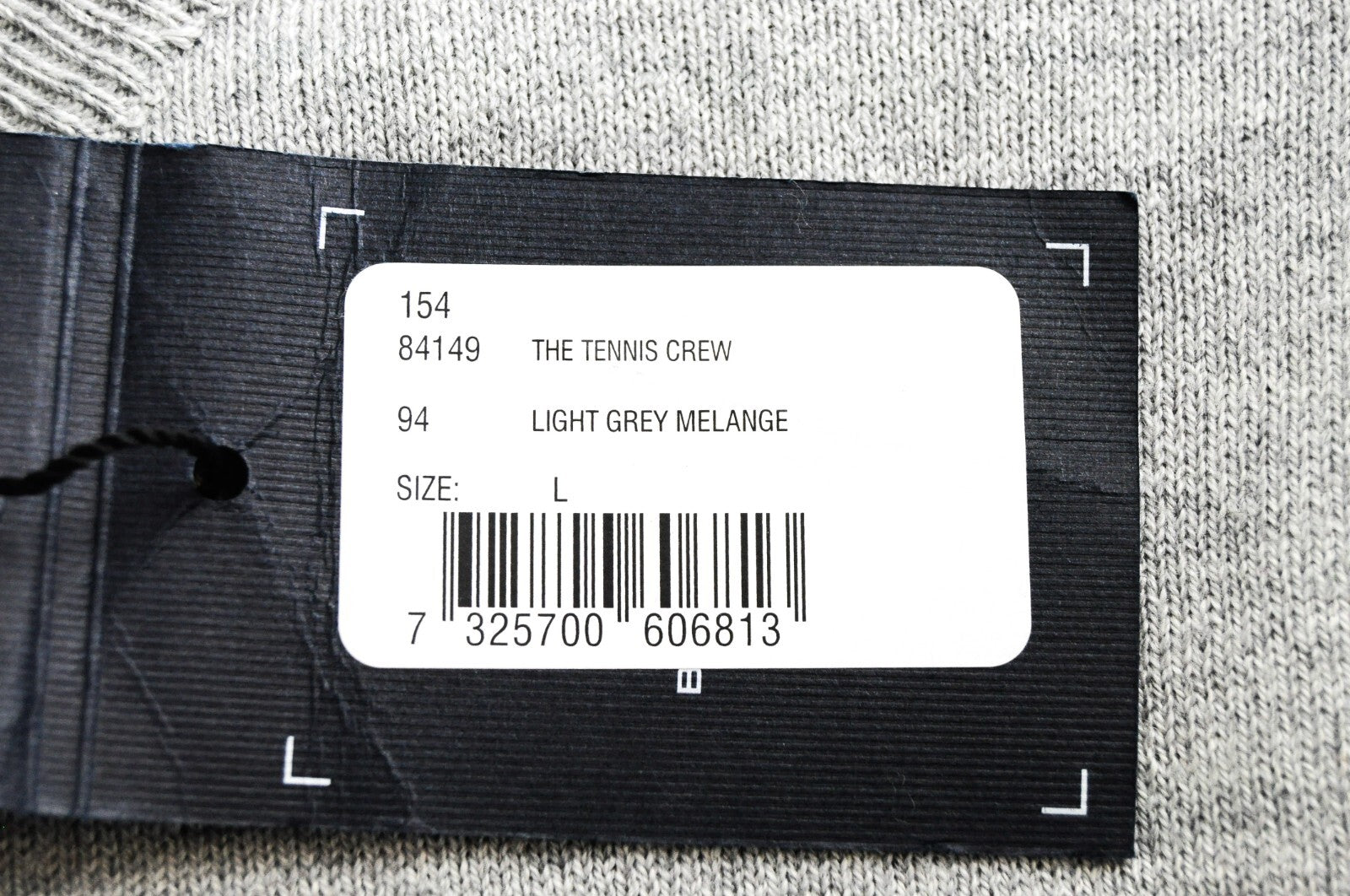 GANT vyriškas pilkas džemperis ilgomis rankovėmis, L dydžio, su vilnoniu medvilniniu teniso kamuoliuku ir apvalia apykakle 