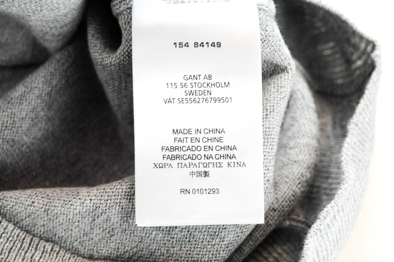 GANT vyriškas džemperis su ilgomis rankovėmis, 2XL dydžio, pilkas, medvilninis, vilnonis, teniso kamuoliukų imitacijos megztinis 