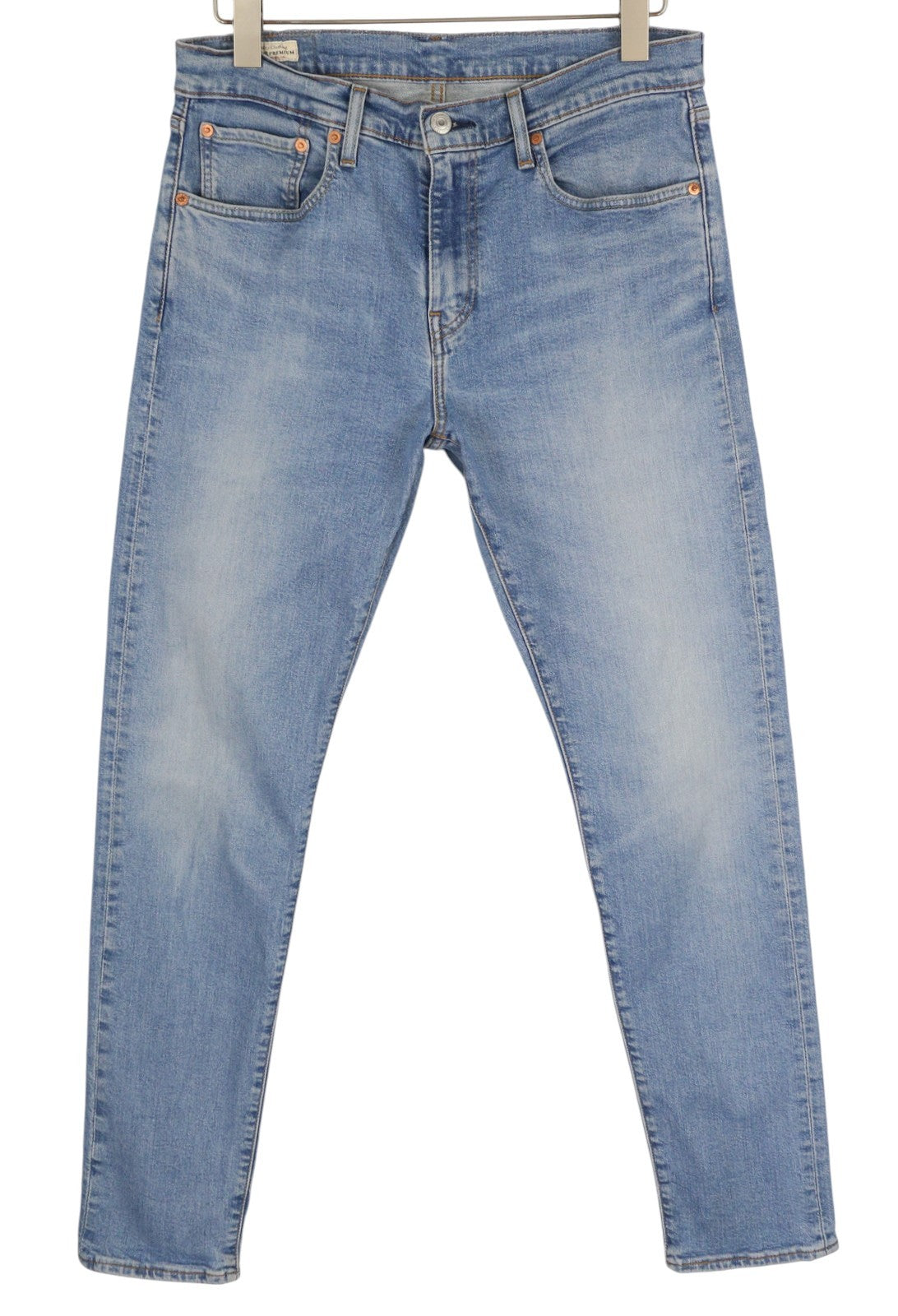 LEVI'S 512 Men Jeans W32/L34 Premium Big E Slim Tapered Fit Washed Blue Logo