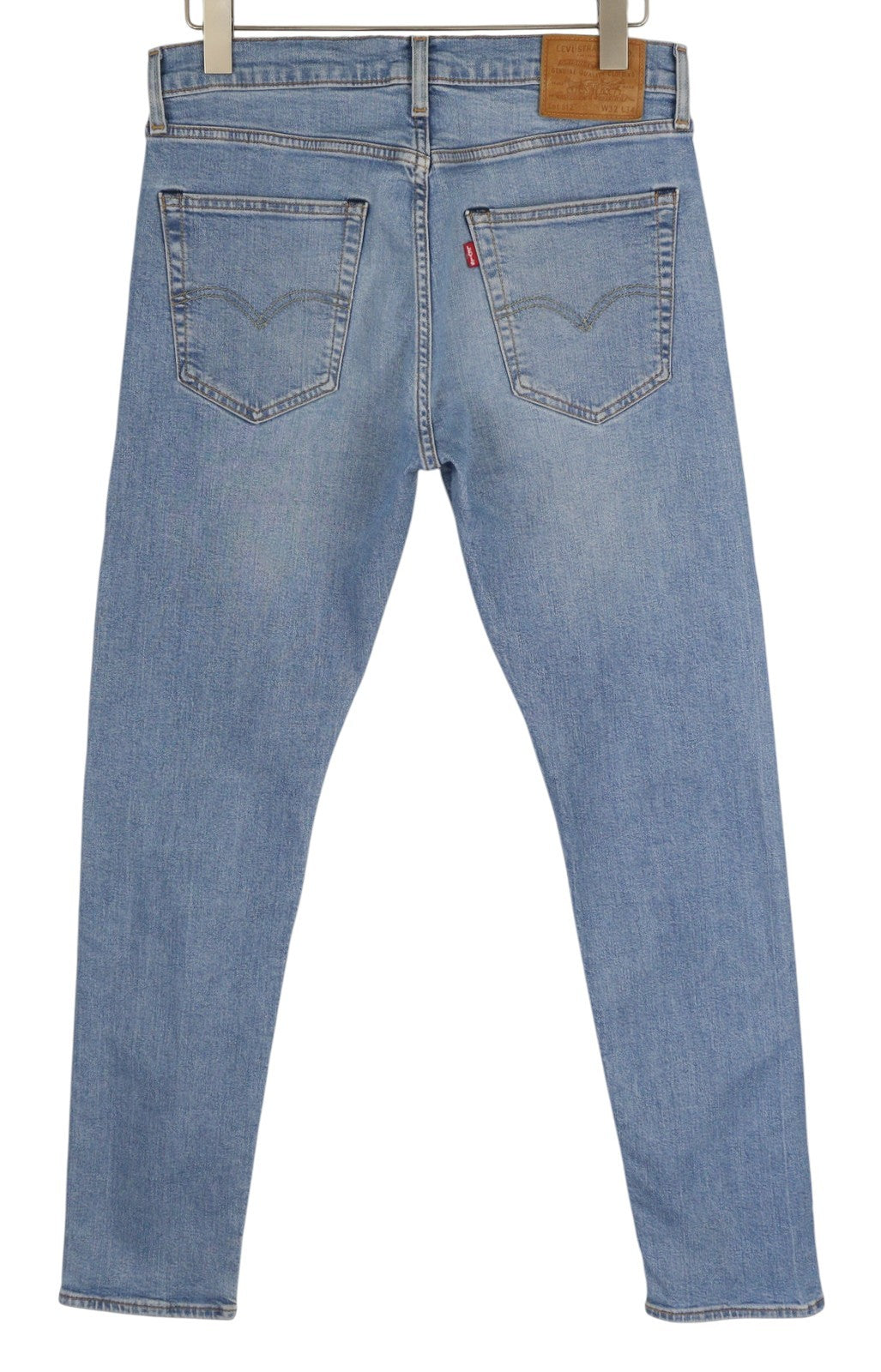 LEVI'S 512 Men Jeans W32/L34 Premium Big E Slim Tapered Fit Washed Blue Logo