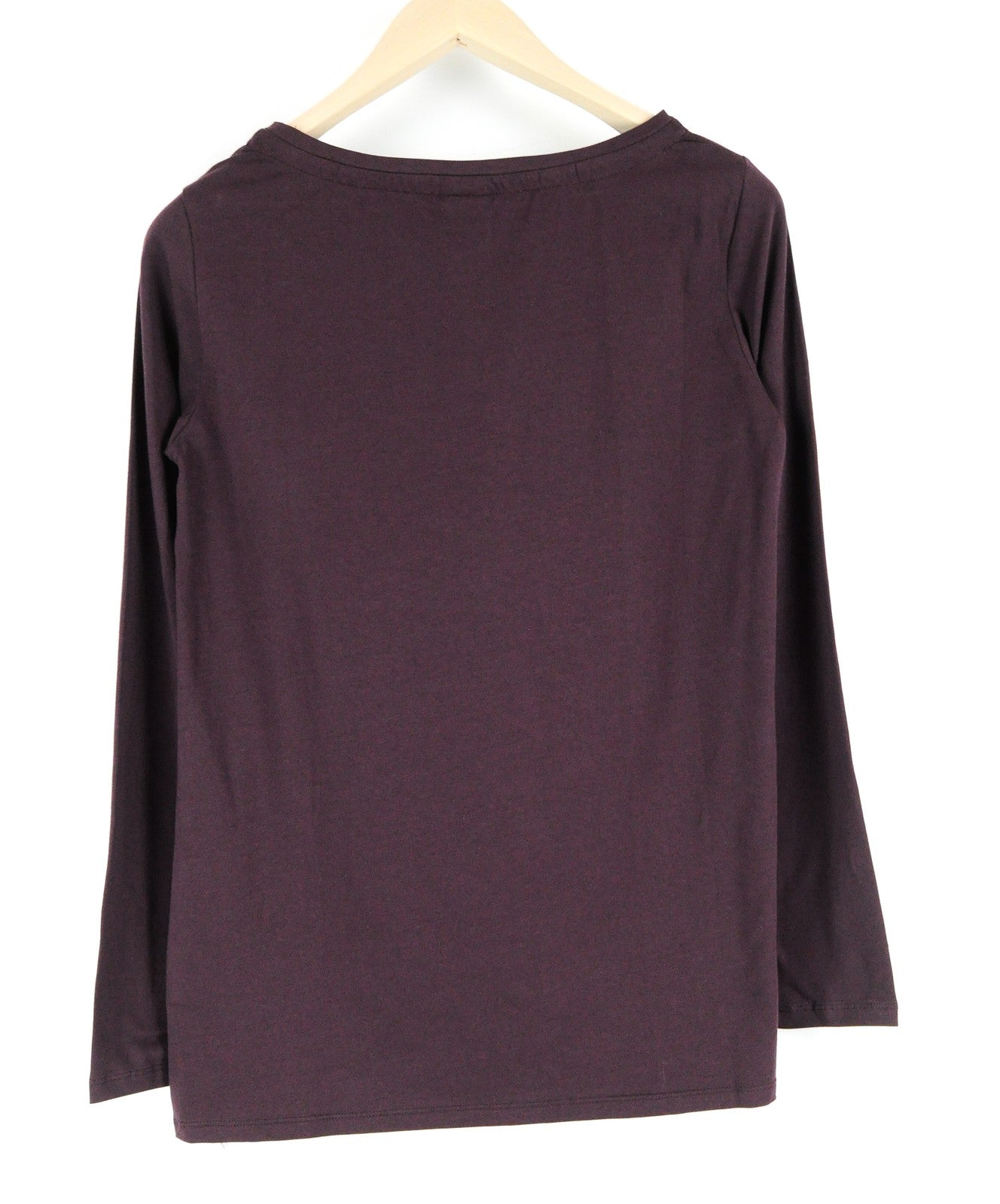 MARINA YACHTING Women's Long Sleeve T-Shirt S Purple Cotton Stretch Logo Top