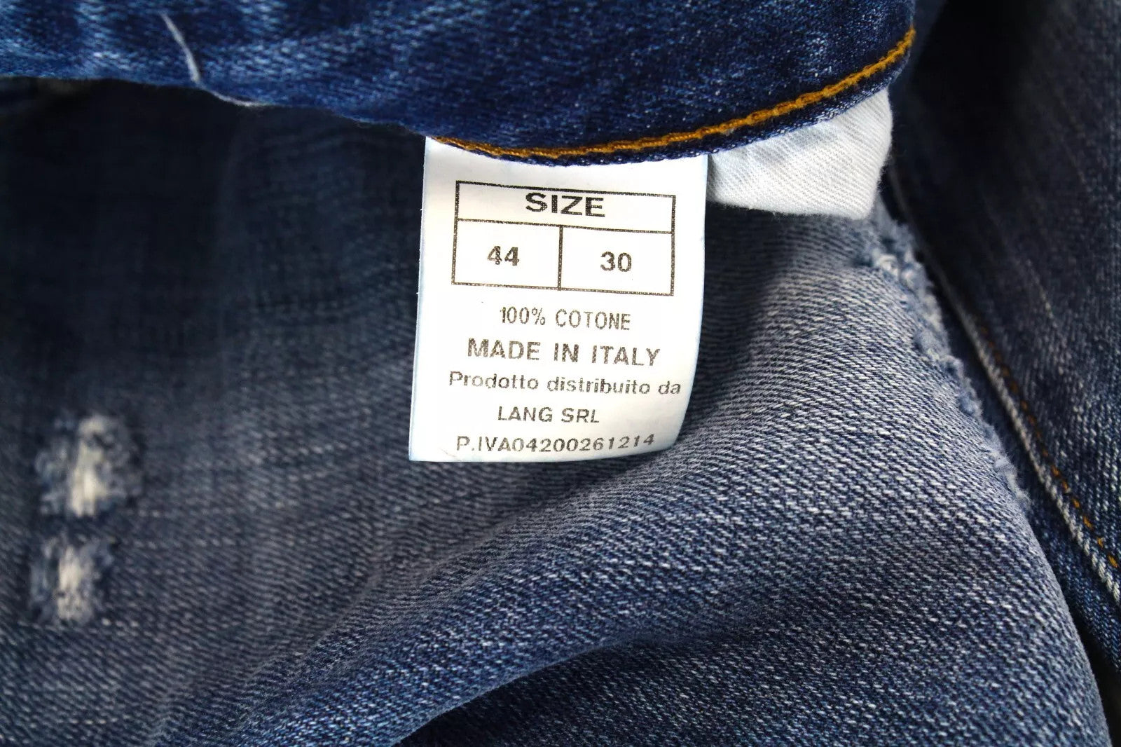 TAKESHY KUROSAWA Men's Jeans W30 Slim Button-Fly Cotton Aged Look Denim