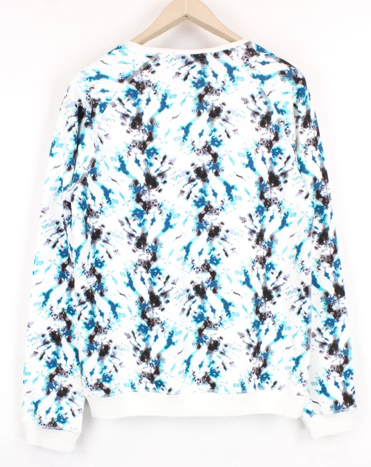 „SCOTCH &amp; SODA“ vyriškas M dydžio džemperis su „Broke Like A Joke“ siuvinėtu batikos imitacijos logotipu 