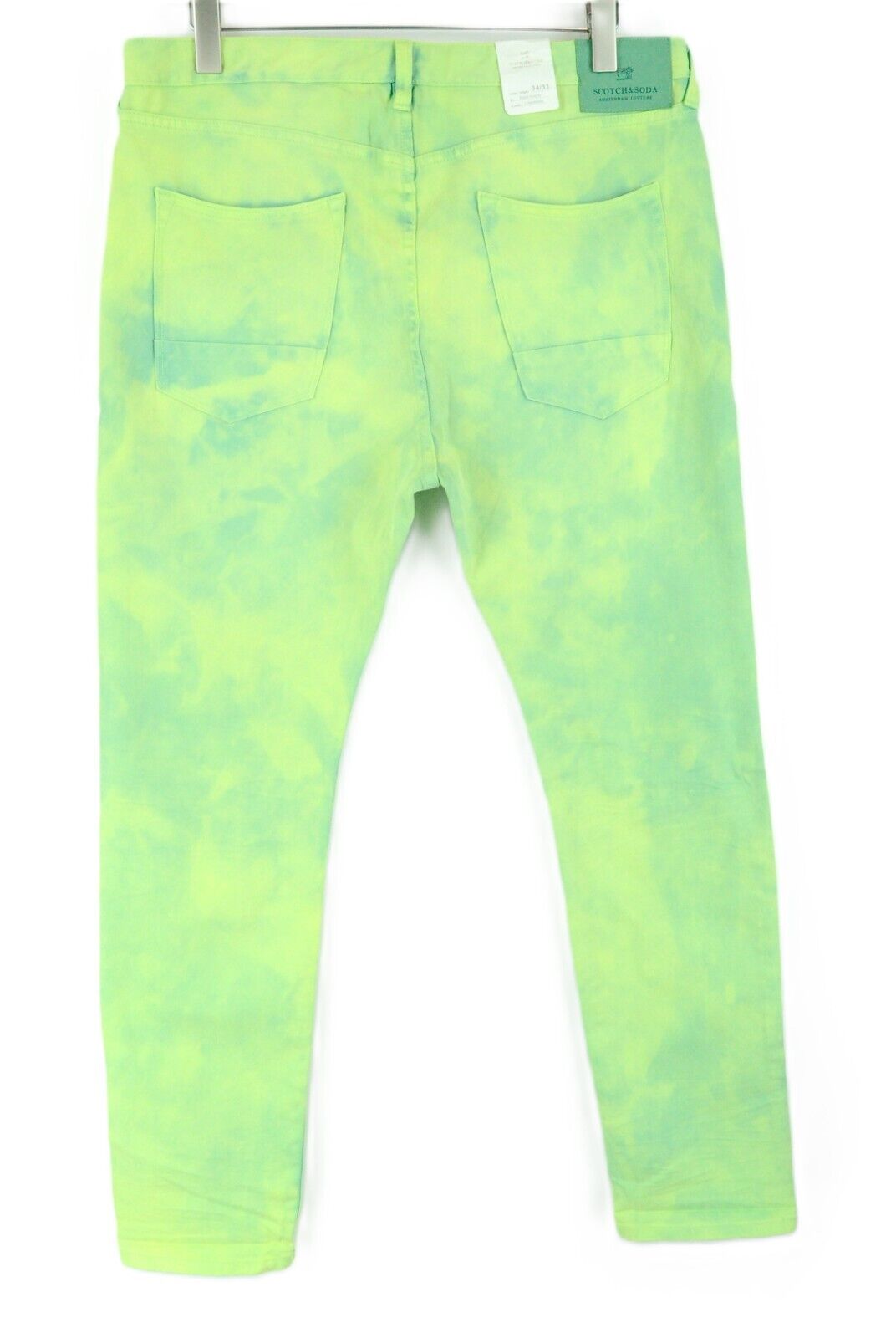 „SCOTCH &amp; SODA Steele“ vyriški W32/L34 itin ploni žali tamprūs medvilniniai džinsai 