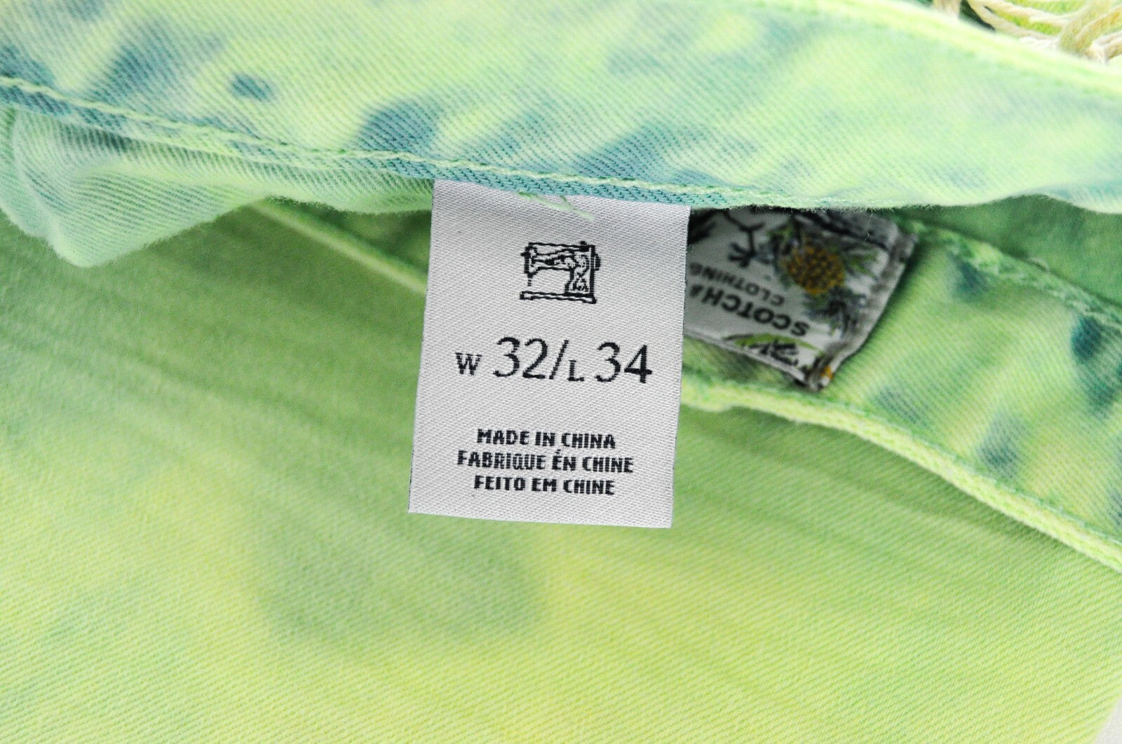 „SCOTCH &amp; SODA Steele“ vyriški W32/L34 itin ploni žali tamprūs medvilniniai džinsai 