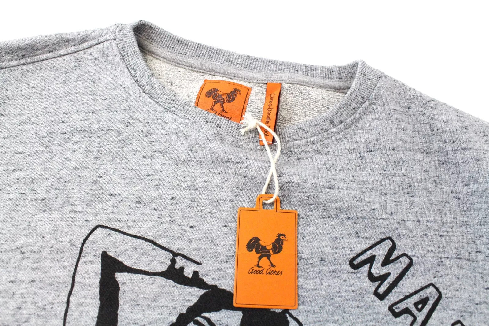 GOOD GENES Mata Hari vyriškas džemperis su pilku raštu ir medvilnės mišinio apvalia apykakle M