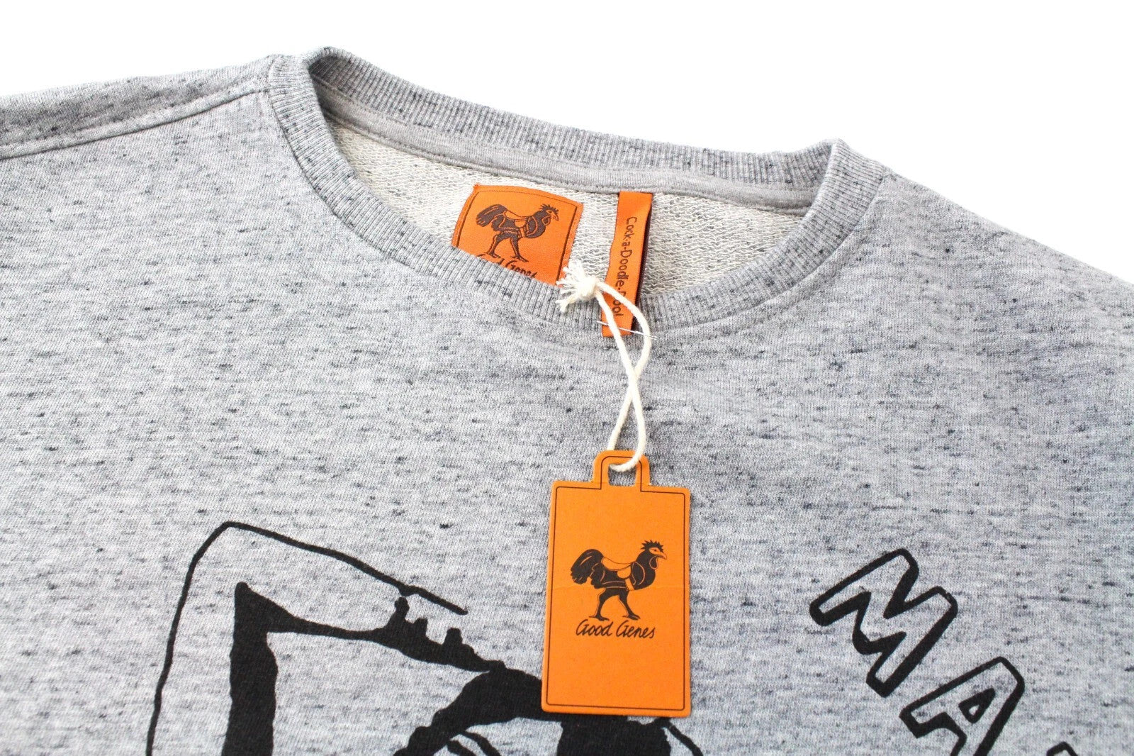 GOOD GENES Mata Hari vyriškas džemperis pilkas su medvilnės mišinio raštuotu apvaliu kaklu M 