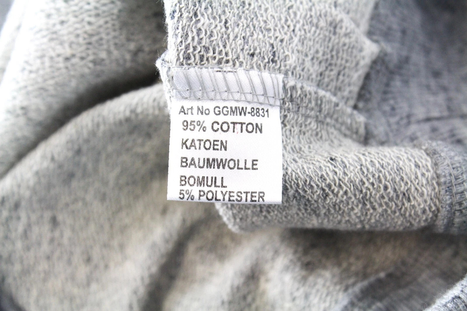 „GOOD GENES Mata Hari“ vyriškas M dydžio džemperis su pilku raštu, medvilnės mišinio apvalia apykakle 