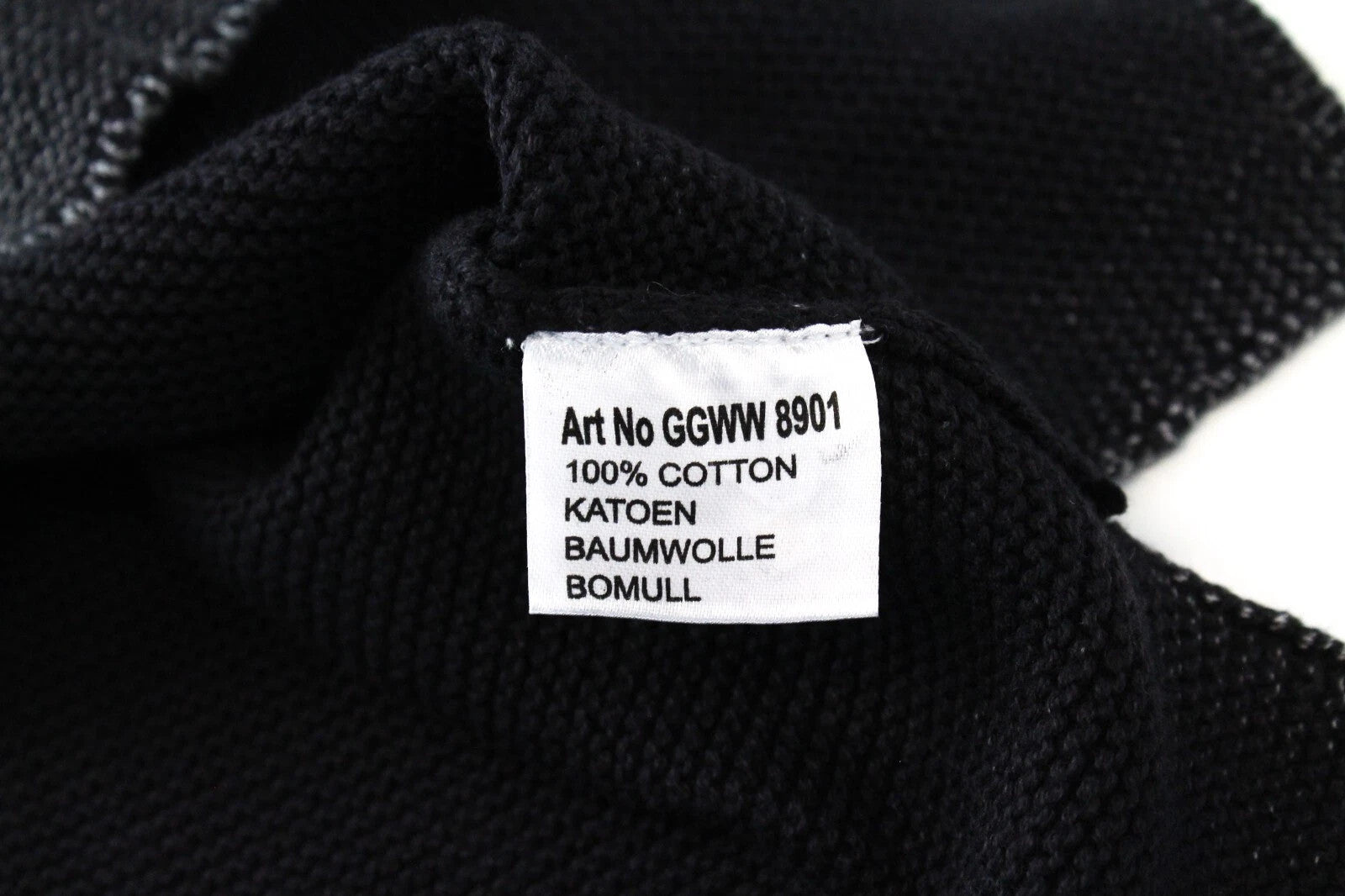 GOOD GENES moteriškas megztinis S dydžio, šviesiai juodas, tvirtai megztas medvilninis megztinis su apvalia apykakle 