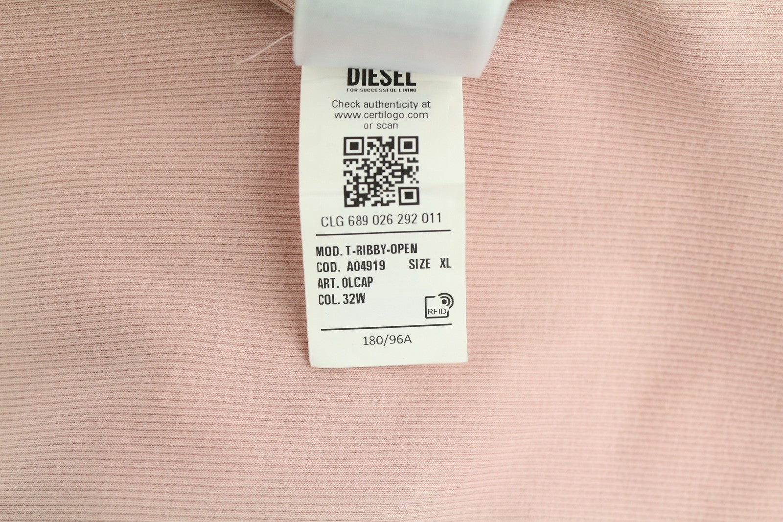 DIESEL moteriški marškinėliai su juostele ir atvira juostele, XL dydžio, rožiniai, ilgomis rankovėmis, su sagomis, trumpi, rekomenduojama kaina – 150 € 