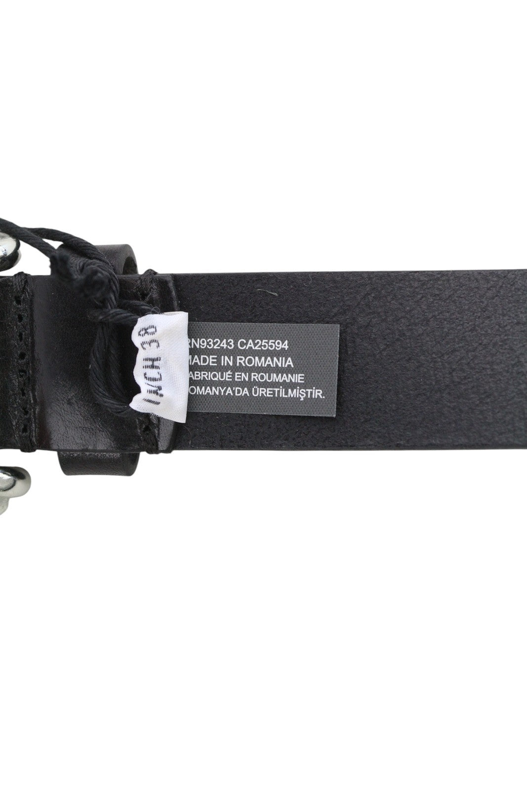 DIESEL B-Pirsin Men Belt 95 CM Black Leather Buckle Closure Leather Extra Touch