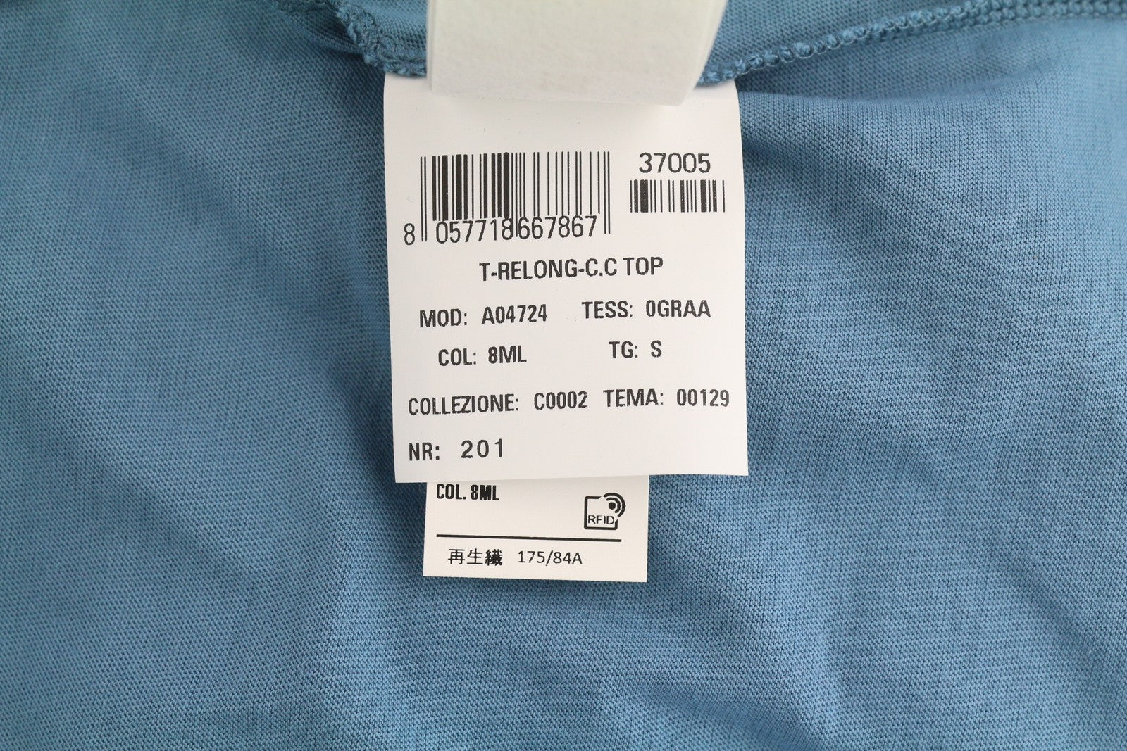 DIESEL T-Relong-CC moteriški marškinėliai S, mėlyni, dideli, ilgomis rankovėmis, rekomenduojama kaina – 100 €