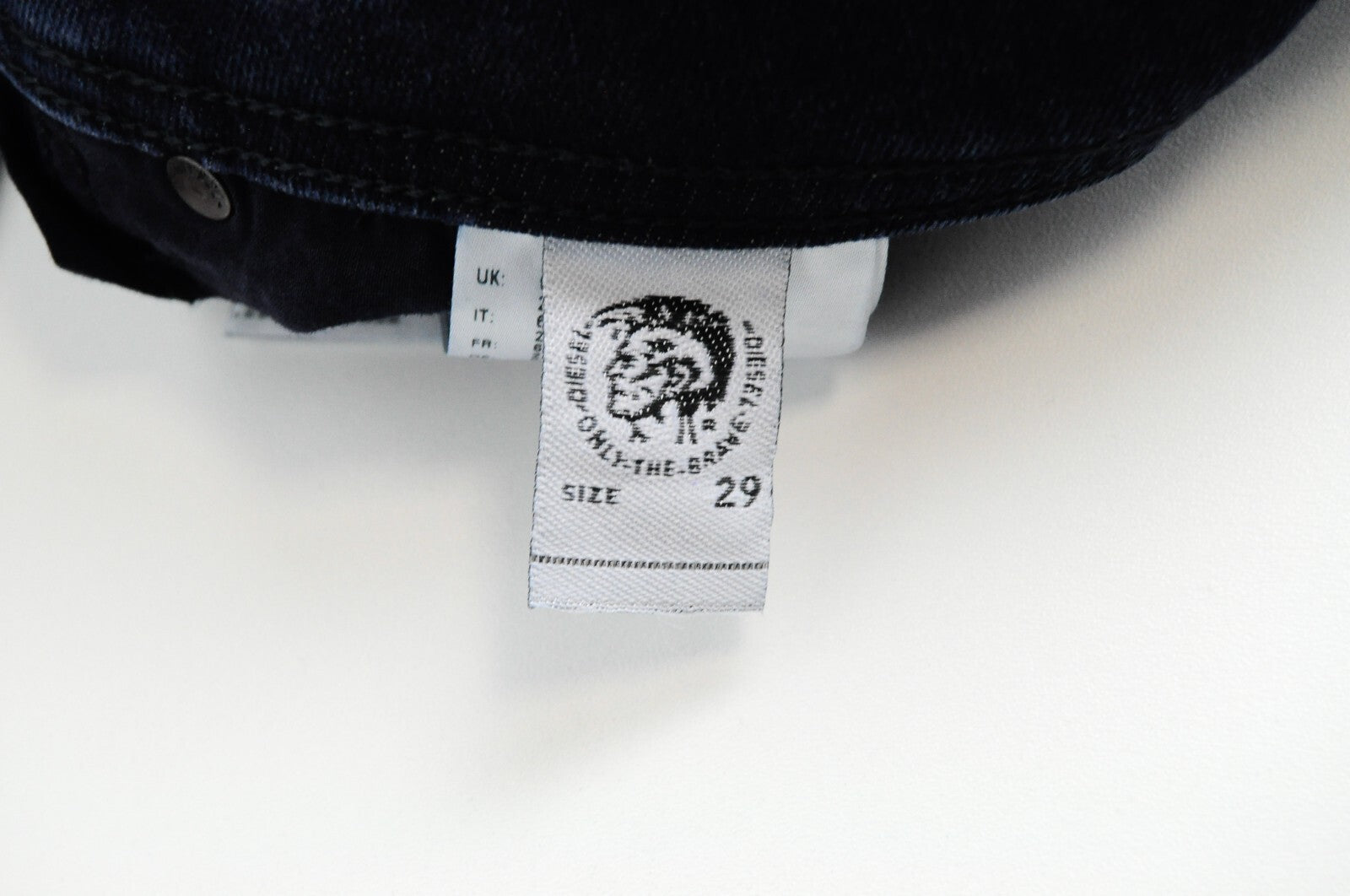 DIESEL Sleenker 084YD vyriški mėlyni aptempti džinsai W29/L32 tamprūs medvilniniai džinsai 