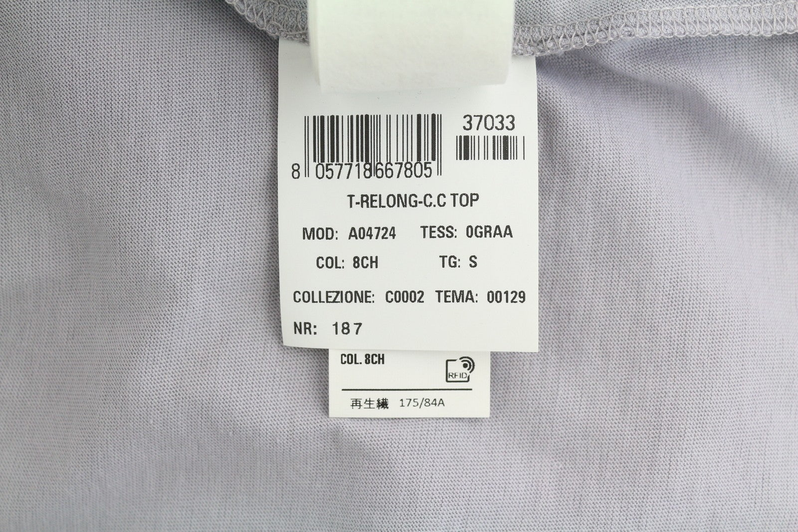 DIESEL T-Relong-CC moteriški marškinėliai pilki, apvalios iškirptės, ilgomis rankovėmis, S dydžio, RRP 100 €