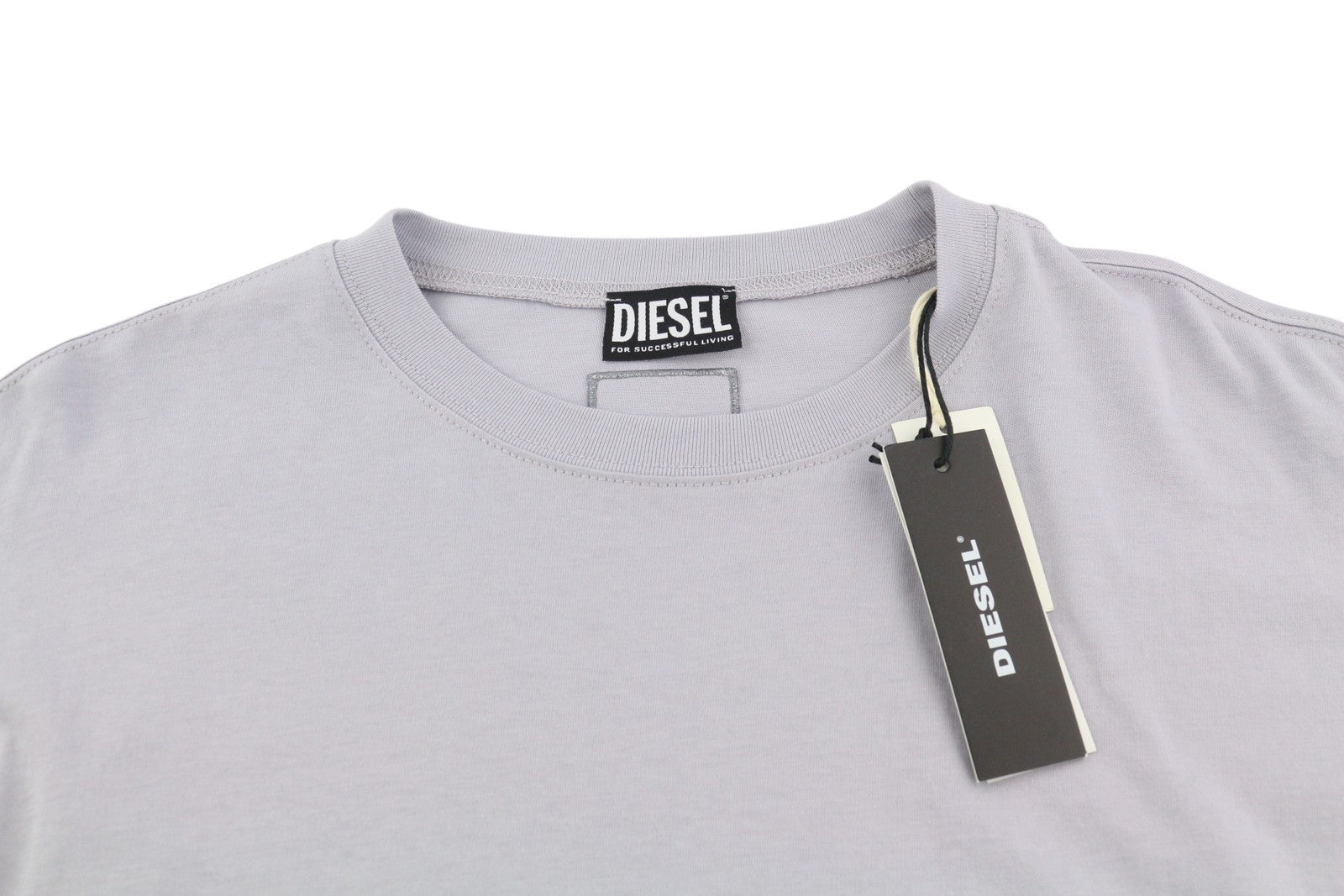 DIESEL T-Relong-CC moteriški marškinėliai pilki, apvalios iškirptės, ilgomis rankovėmis, S dydžio, RRP 100 €