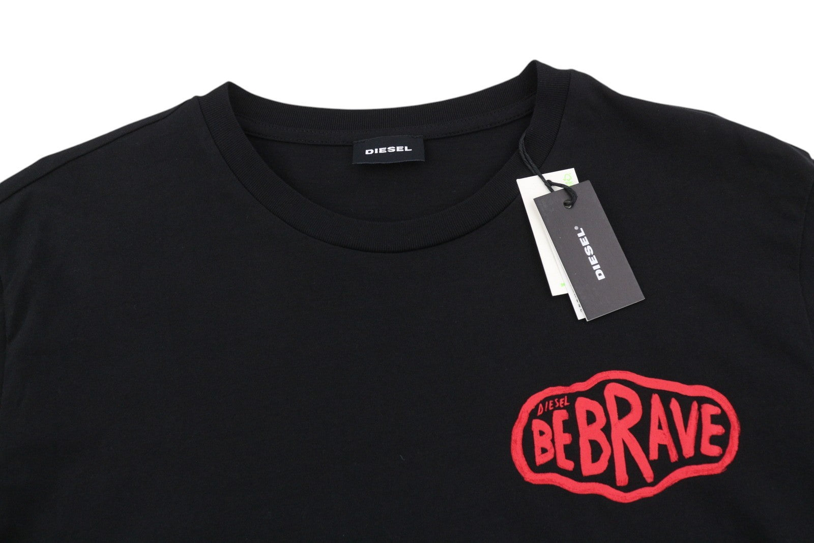DIESEL T-Diegos-LS-K24 Men T-Shirt L Black Long Sleeve Crew Neck Cotton RRP€80