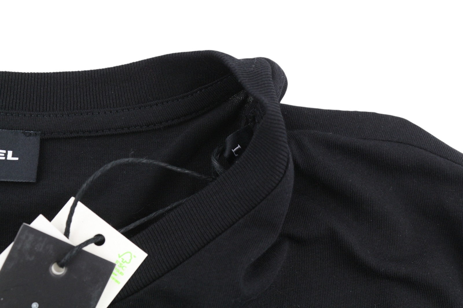 DIESEL T-Diegos-LS-K24 Men T-Shirt L Black Long Sleeve Crew Neck Cotton RRP€80