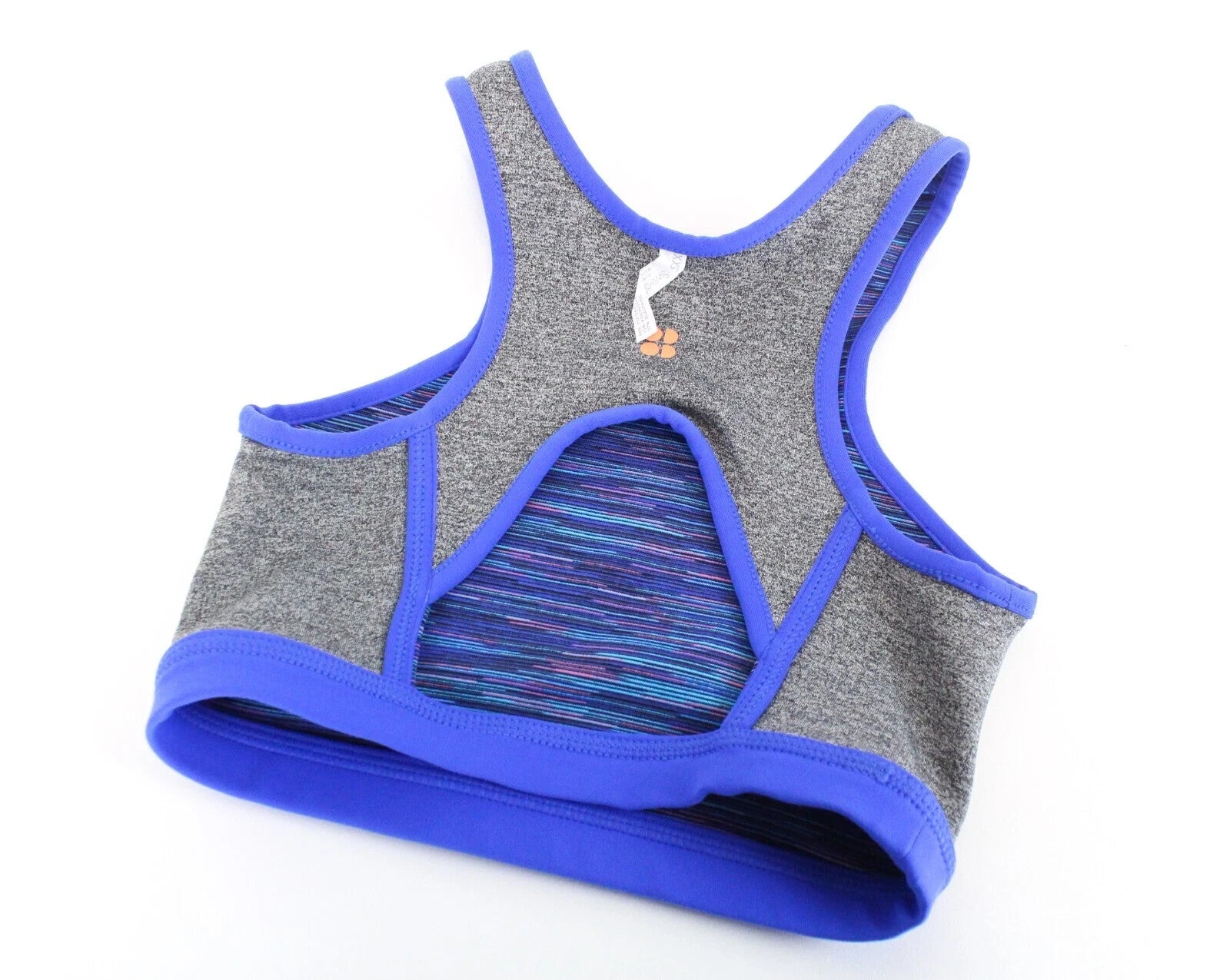 SWEATY BETTY Women's Bra 2XS Reversible Melange Striped Sport Slim Fit Top