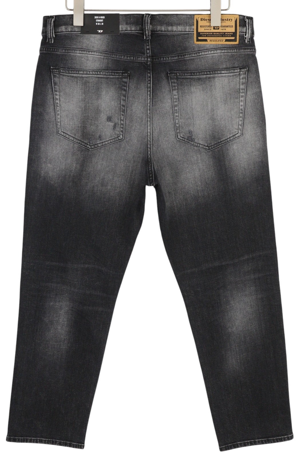 DIESEL 2020 D-Viker R9K28 vyriški džinsai W36/L30, juodi, tiesaus kirpimo, RRP 250 € 