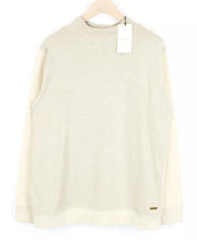 SCOTCH &amp; SODA vyriškas ~2XL smėlio spalvos megztinis su apvalia kaklo iškirpte ir medvilniniu raštu 