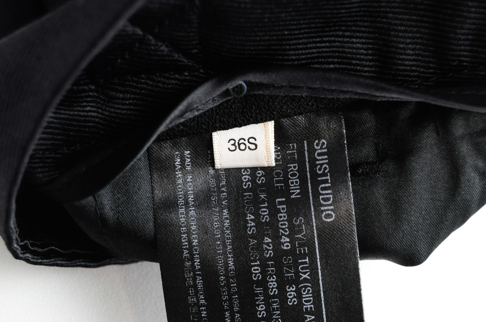 SUISTUDIO Robin Tux Women's Trousers UK10S Black Classic Wool Pleated Lined