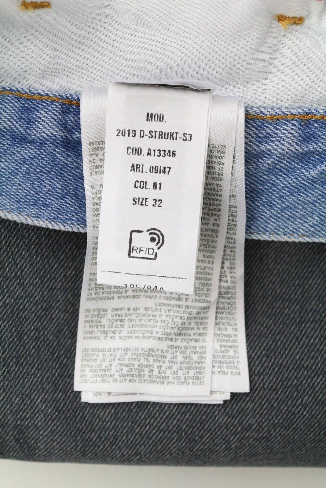 DIESEL 2019 D-Strukt-S3 09I47 vyriški džinsai W32 tamsaus džinso, ploni, vidutinio juosmens, RRP 350 € 