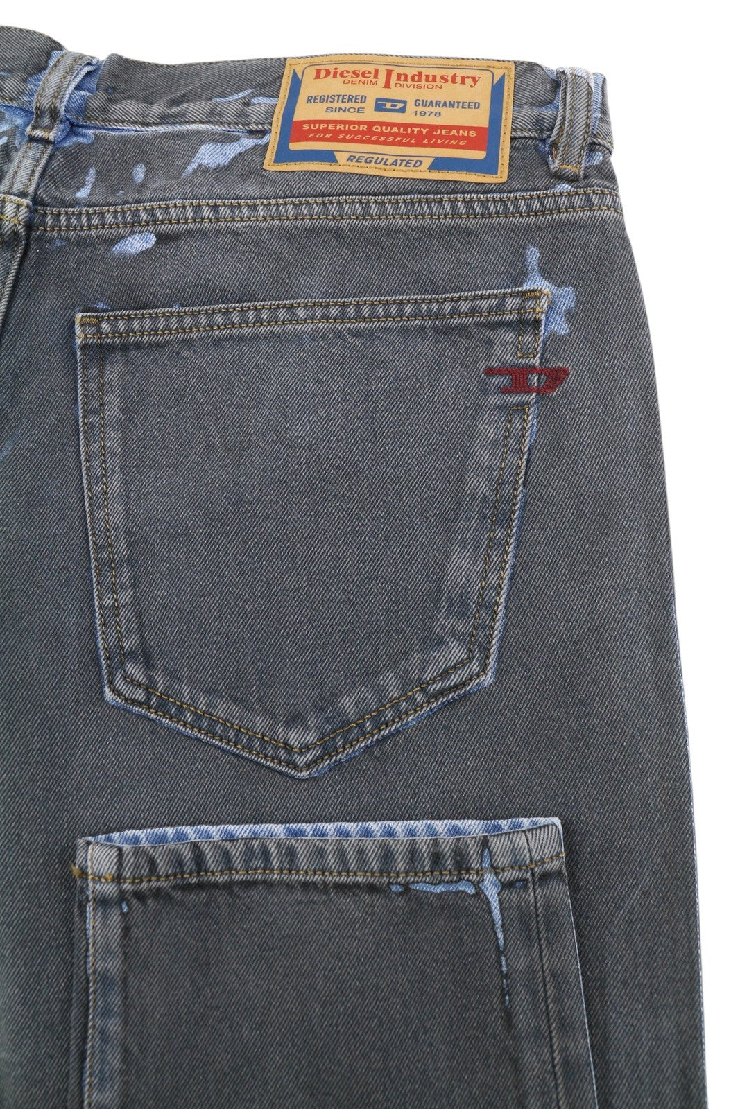 DIESEL 2019 D-Strukt-S3 09I47 vyriški džinsai W32 tamsaus džinso, ploni, vidutinio juosmens, RRP 350 € 