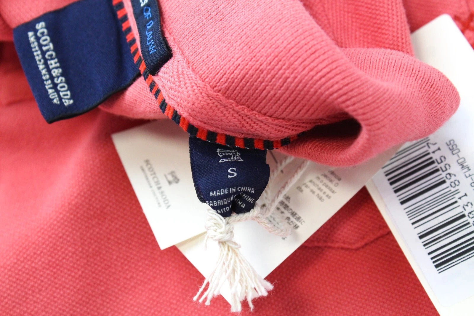 SCOTCH &amp; SODA vyriški polo marškinėliai su plačia apykakle ir trumpomis rankovėmis, rožiniai 