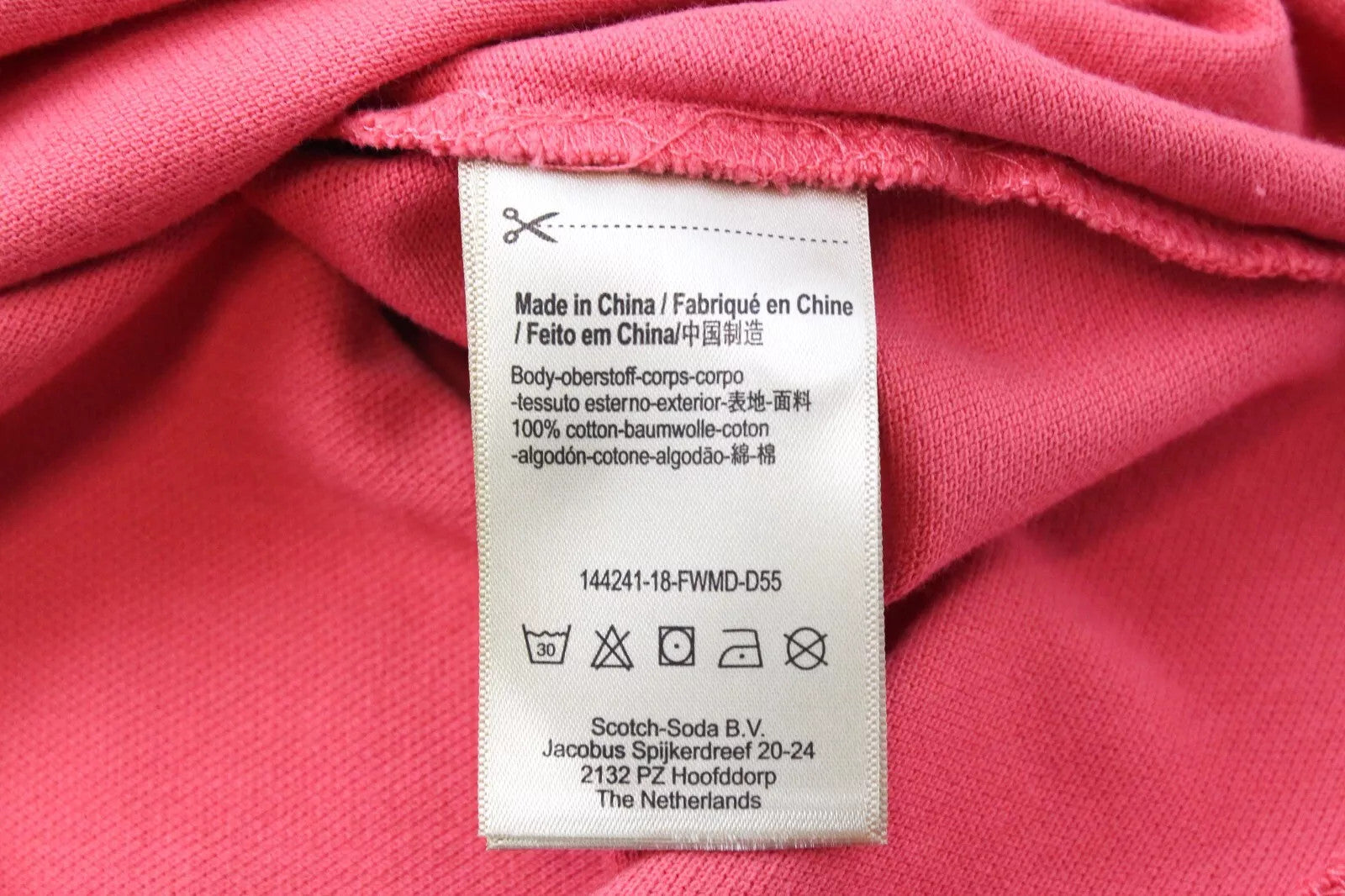 SCOTCH &amp; SODA vyriški polo marškinėliai su plačia apykakle ir trumpomis rankovėmis, rožiniai 