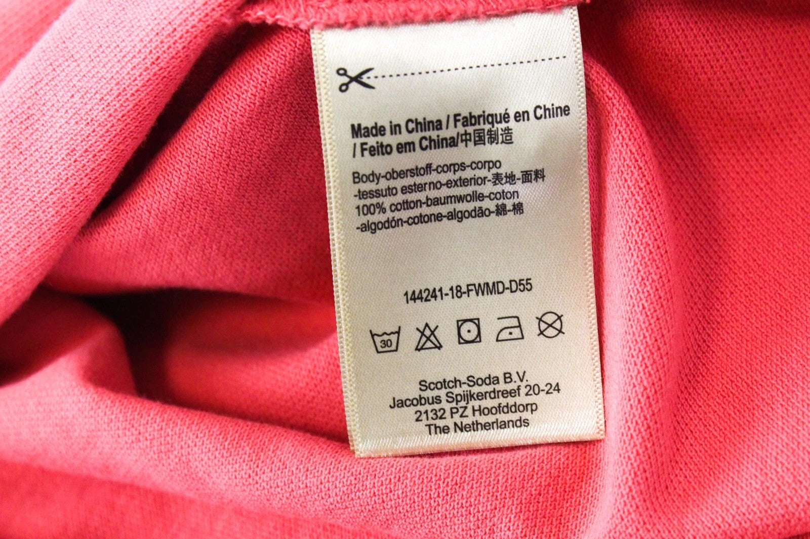 SCOTCH &amp; SODA vyriški polo marškinėliai, 2XL dydžio, rožiniai, su apykakle ir medvilniniais kišenėmis, trumpomis rankovėmis 