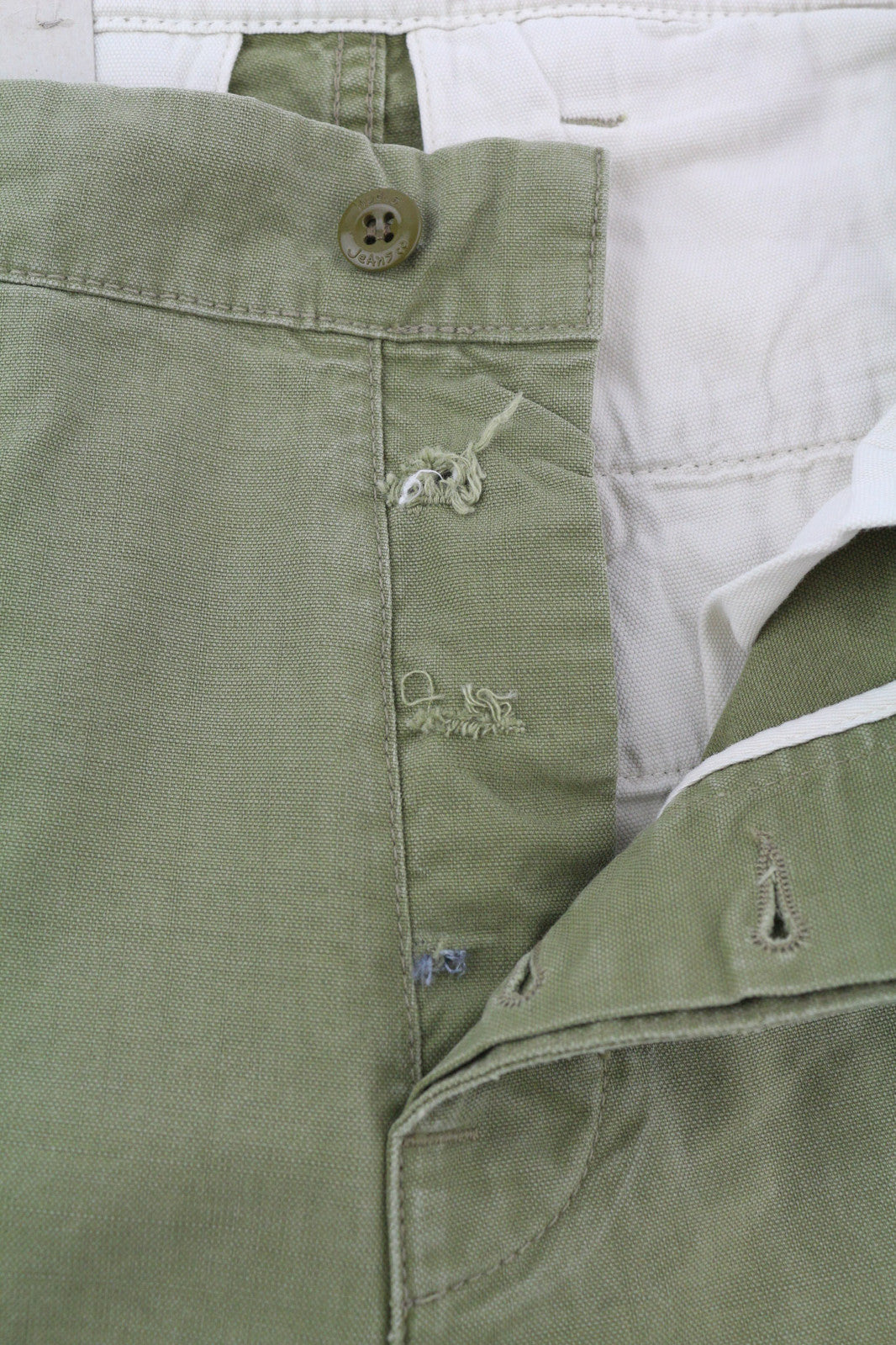 NUDIE JEANS Loose Alvar Men Jeans W28/L32 Beech Green Washed Buttoned Casual