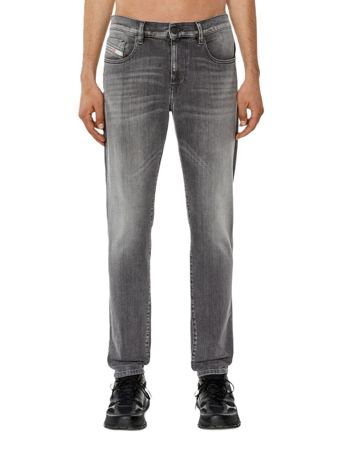 DIESEL 2019 D-Strukt 09F91 vyriški džinsai W34/L32 Slim Fit skalbto džinso pilki RRP 175 € 