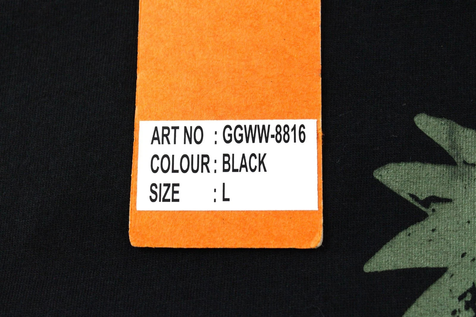 GOOD GENES vyriški marškinėliai su juodu L dydžio grynos medvilnės gaidžio logotipu ir trumpomis rankovėmis 