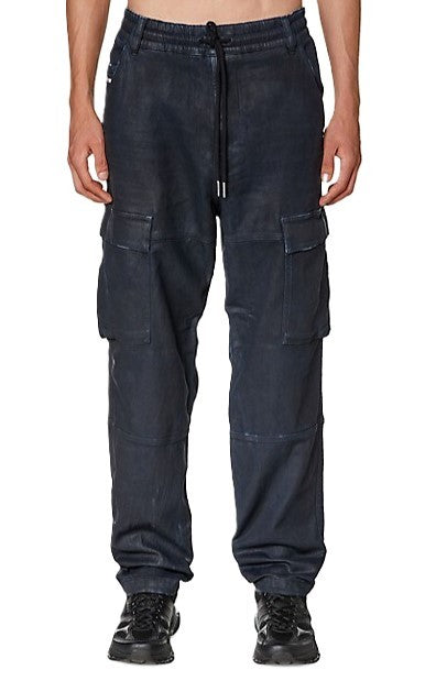 DIESEL D-Krooley-Cargo Jogg 09H05 vyriški džinsai W32 su elastingu juosmeniu, mėlyni, RRP 350 € 