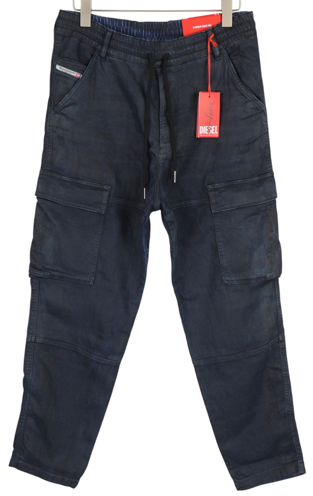 DIESEL D-Krooley-Cargo Jogg 09H05 vyriški džinsai W32 su elastingu juosmeniu, mėlyni, RRP 350 € 