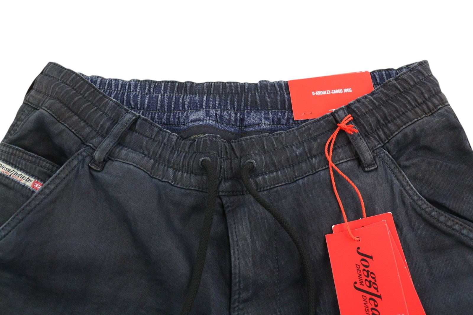 DIESEL D-Krooley-Cargo Jogg 09H05 vyriški džinsai W32 su elastingu juosmeniu, mėlyni, RRP 350 € 