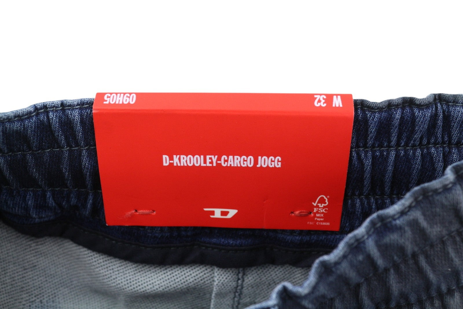 DIESEL D-Krooley-Cargo Jogg 09H05 vyriški džinsai W32 su elastingu juosmeniu, mėlyni, RRP 350 € 