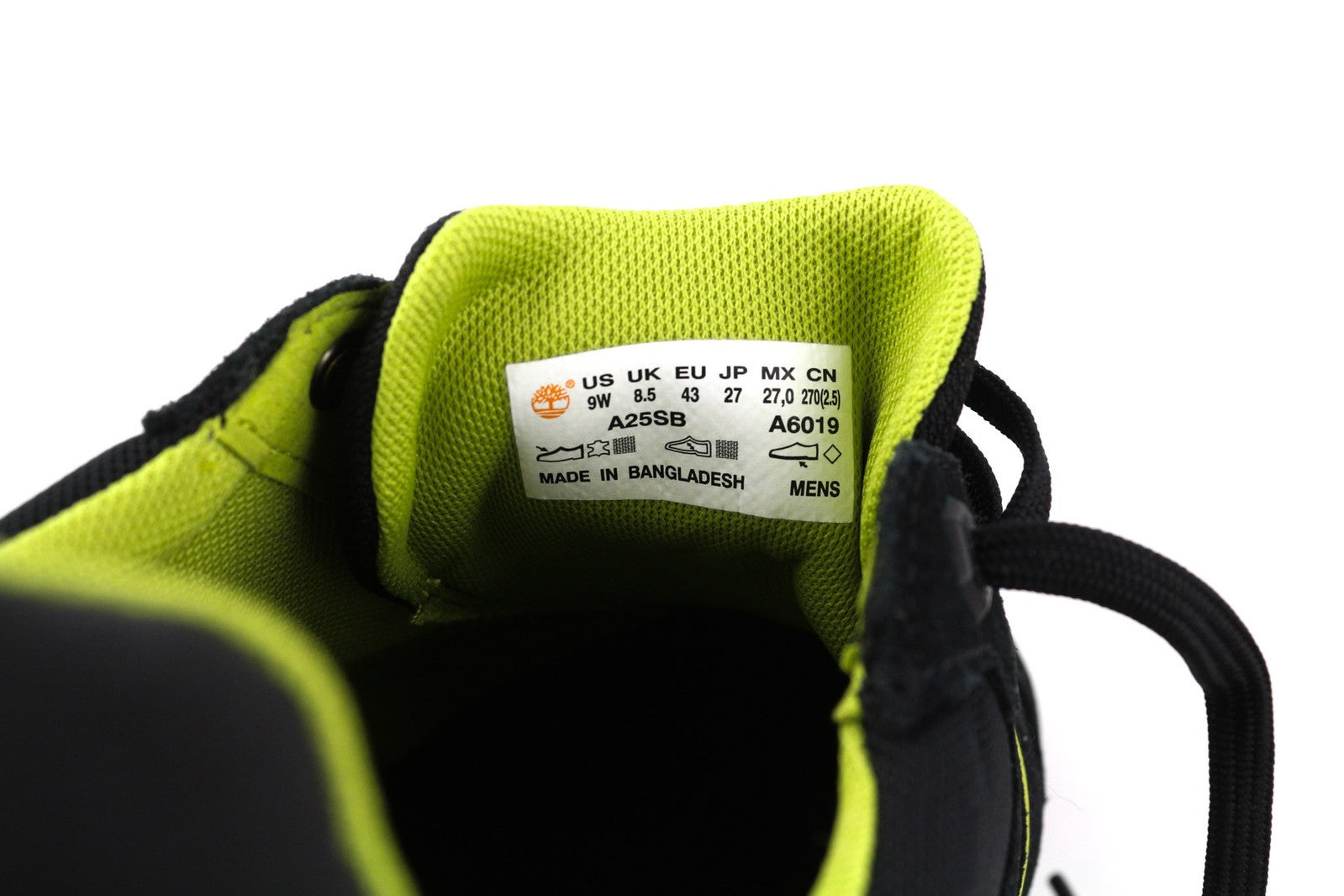 TIMBERLAND A25SB vyriški sportbačiai EU43/44 juodi odiniai žemapadžiai su raišteliais ReBOTL 