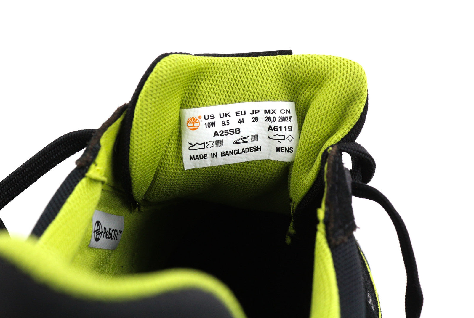 TIMBERLAND A25SB vyriški sportbačiai EU43/44 juodi odiniai žemapadžiai su raišteliais ReBOTL 