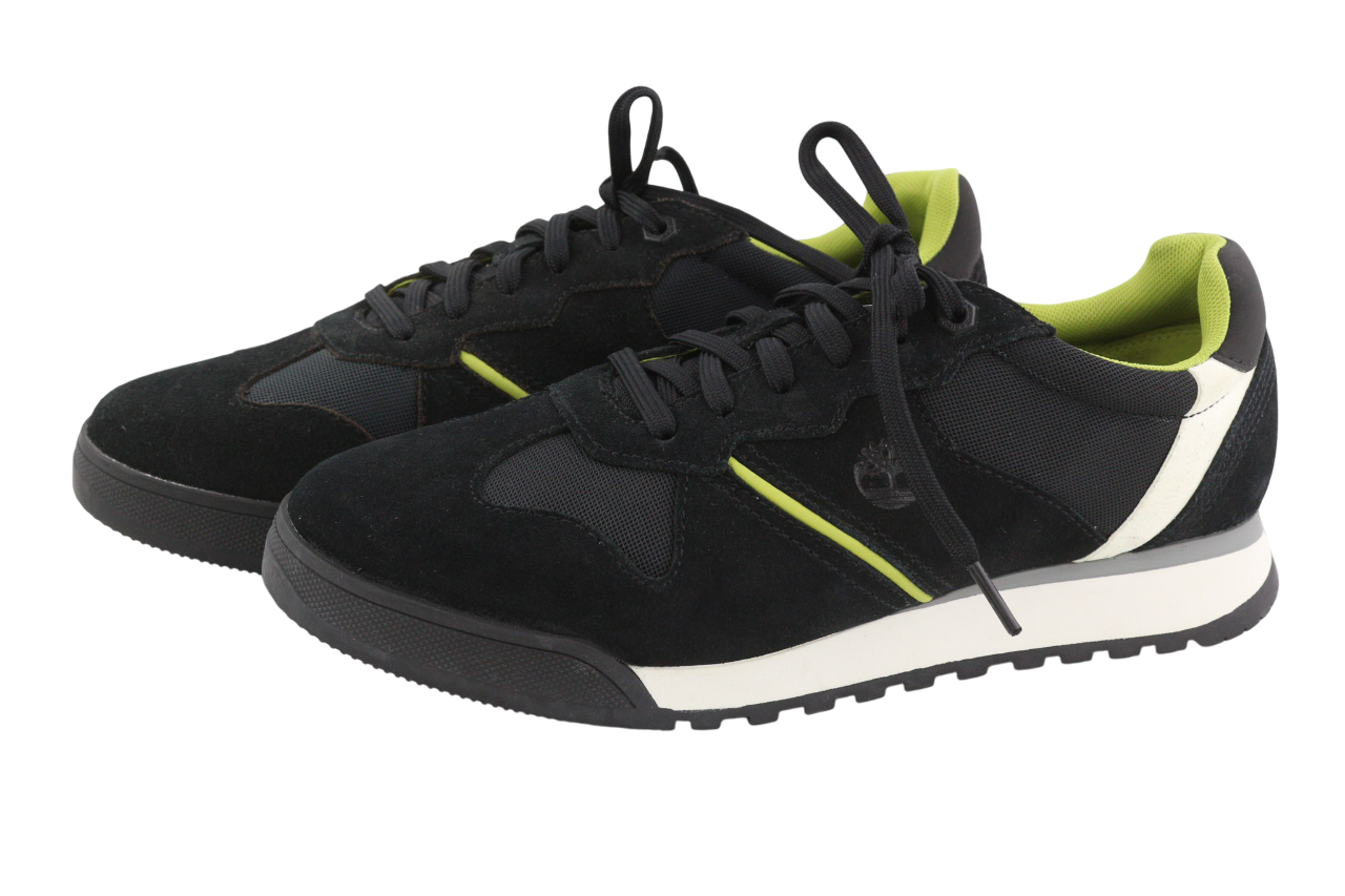 TIMBERLAND A25SB vyriški sportbačiai EU43/44 juodi odiniai žemapadžiai su raišteliais ReBOTL 