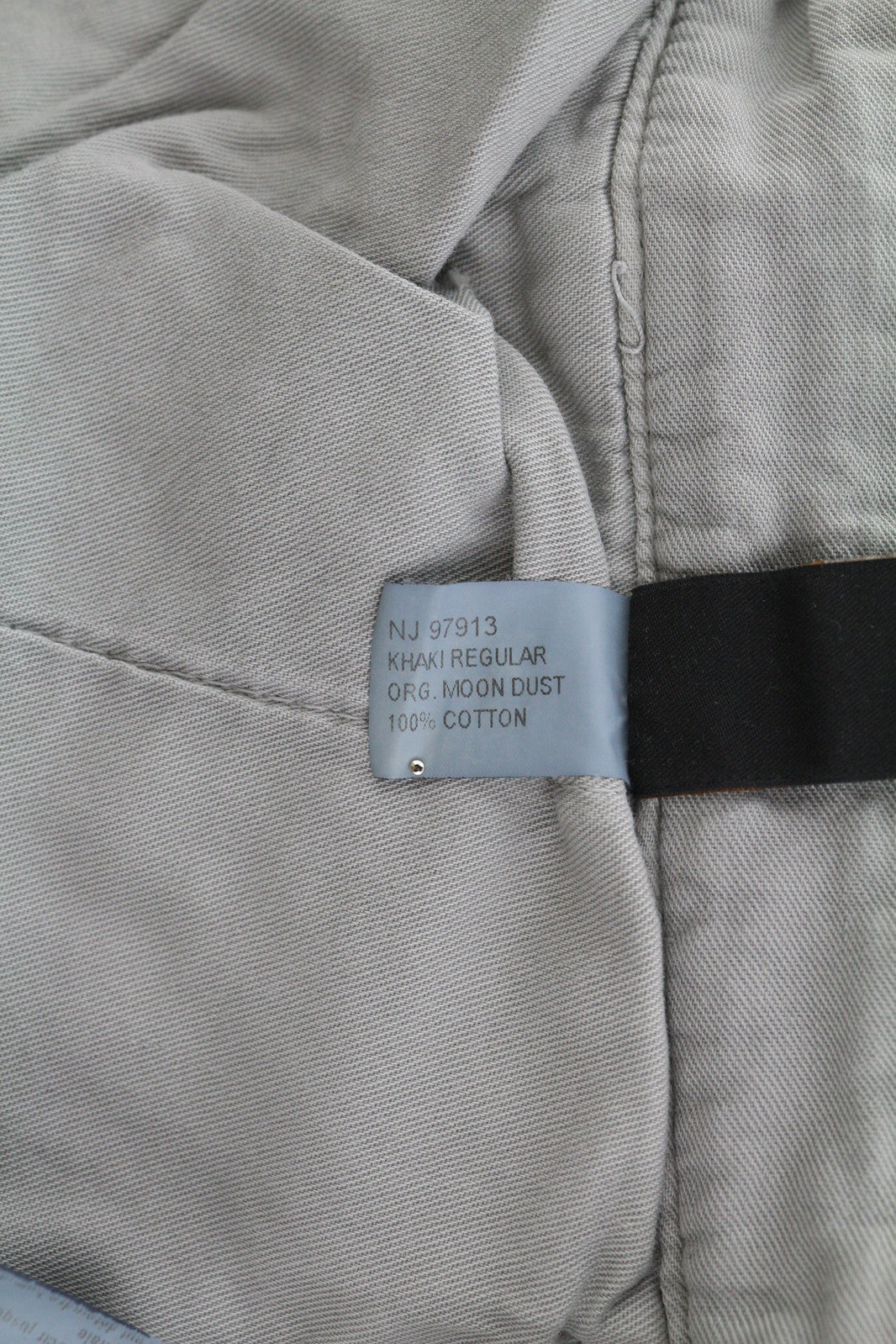 NUDIE JEANS Khaki spalvos įprastos vyriškos kelnės W32/L34 Organic Moon Dust Chino Button 