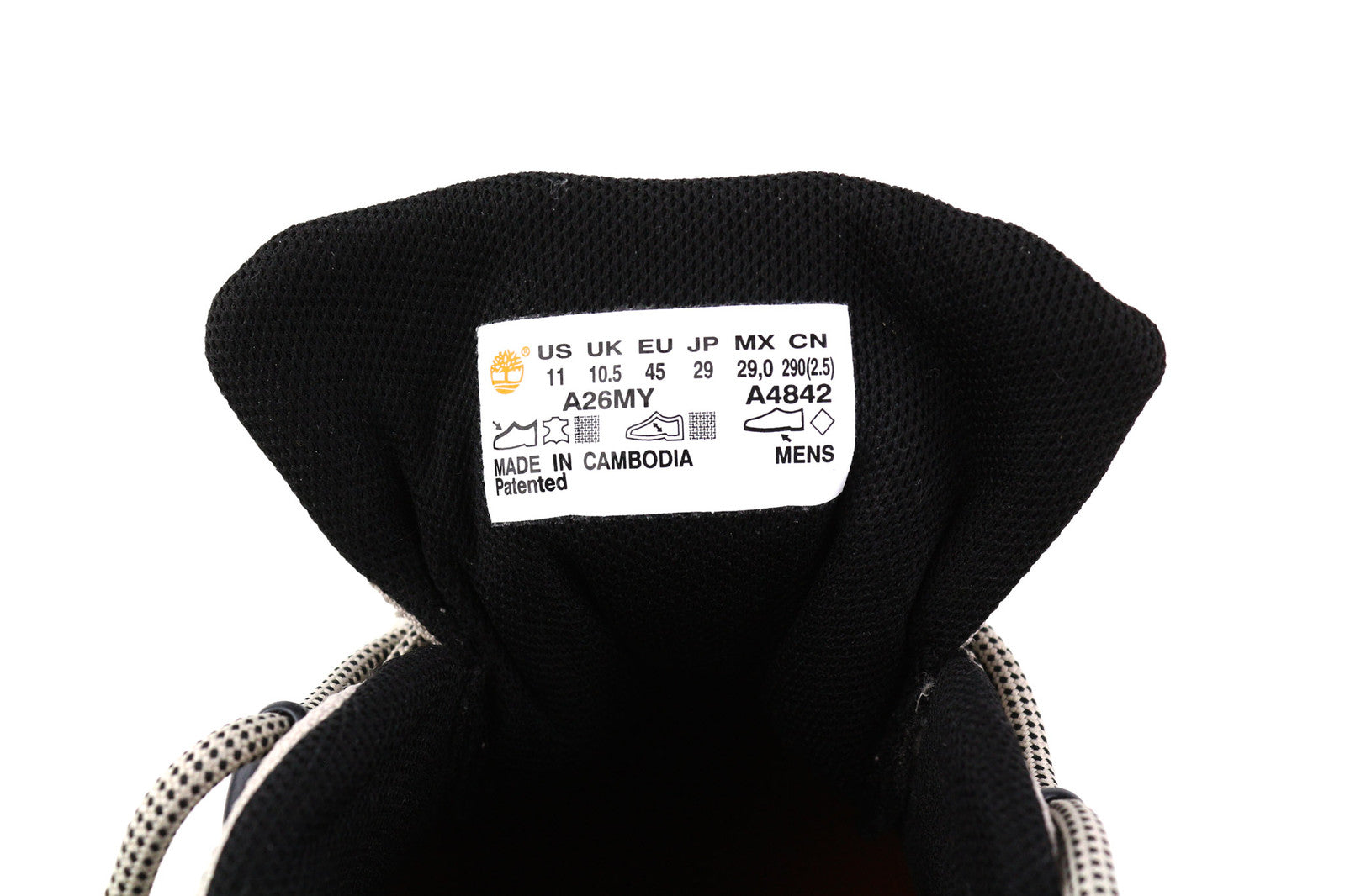 TIMBERLAND A26MY vyriški sportbačiai EU45/46 pilki odiniai žemapadžiai nėriniuoti ReBOTL 