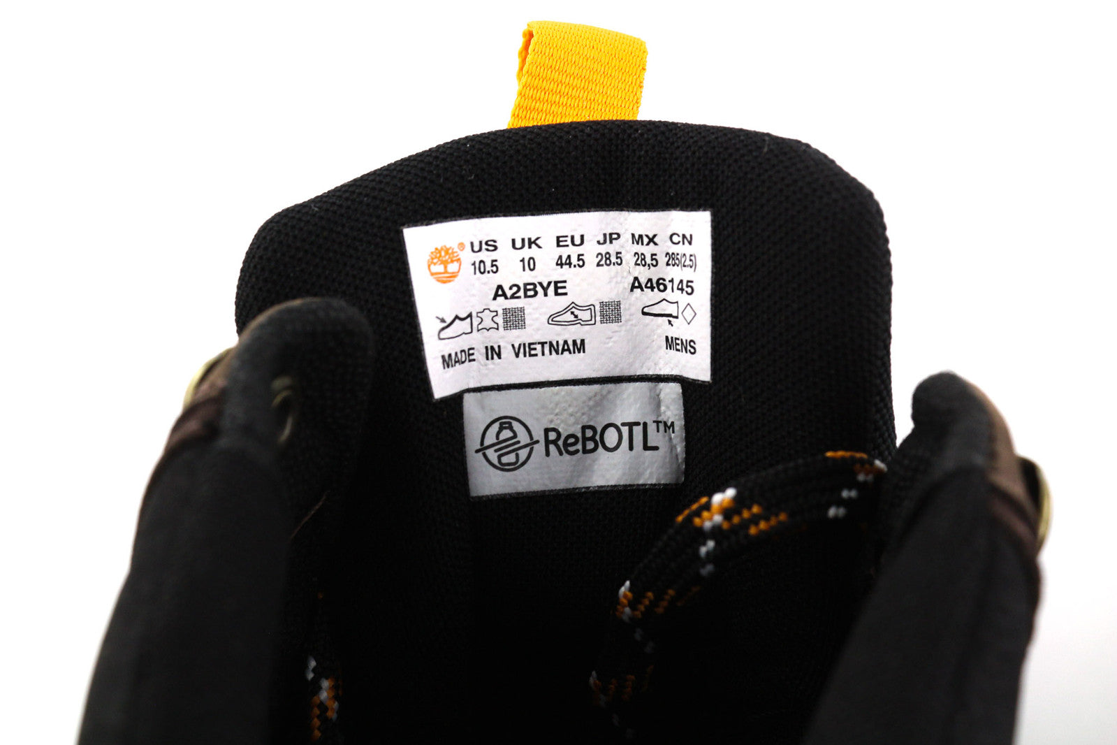 TIMBERLAND A2BYE vyriški aulinukai EU44.5/45.5 rudi odiniai batai su raišteliais ant kulkšnies. 