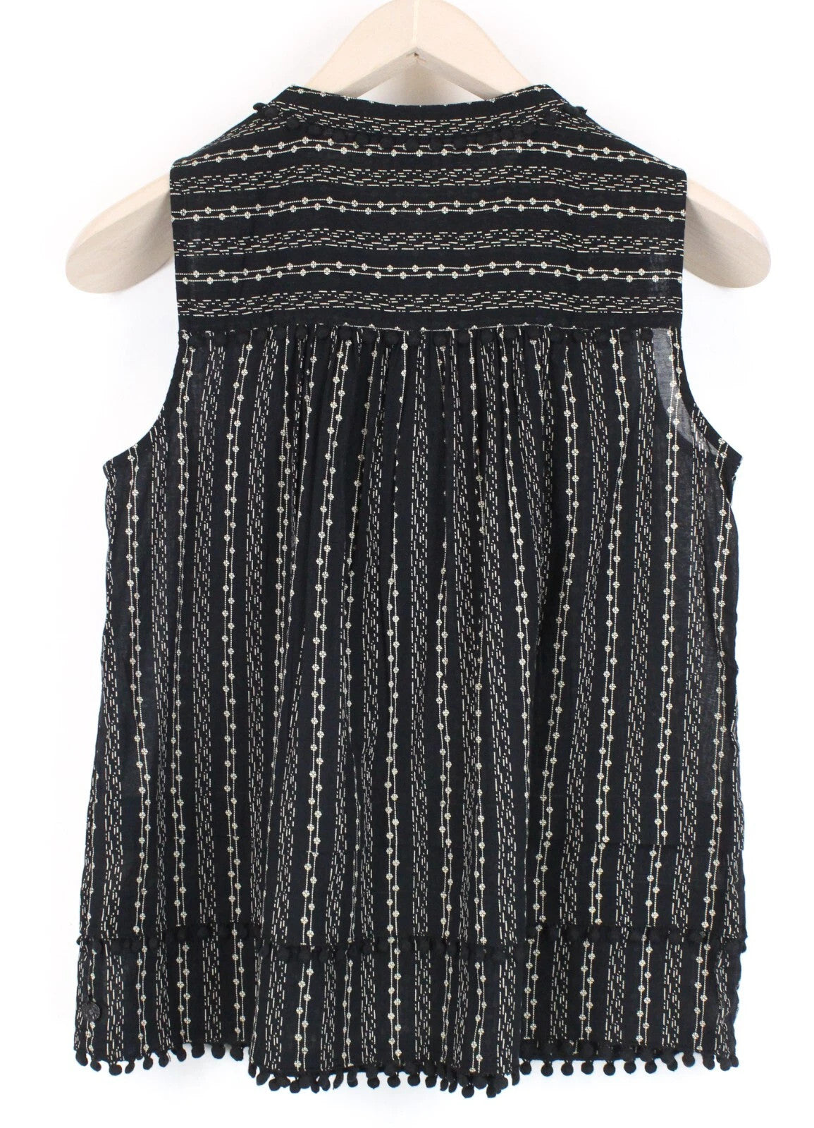 MAISON SCOTCH moteriški S dydžio gėlėti marškinėliai su kutais ir lipdukais.