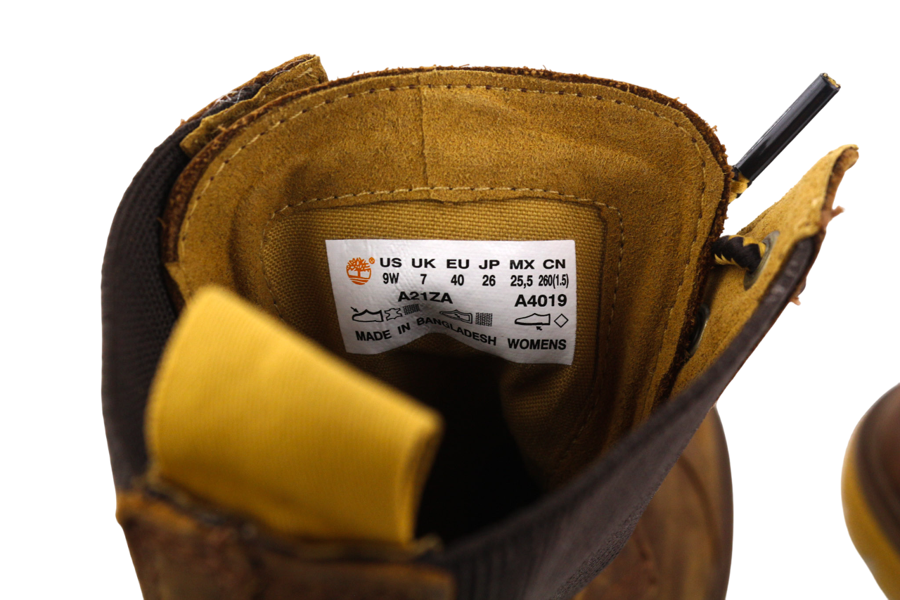 TIMBERLAND A21ZA moteriški aulinukai EU39/40 rudi odiniai batai su kulnu ir raišteliais 