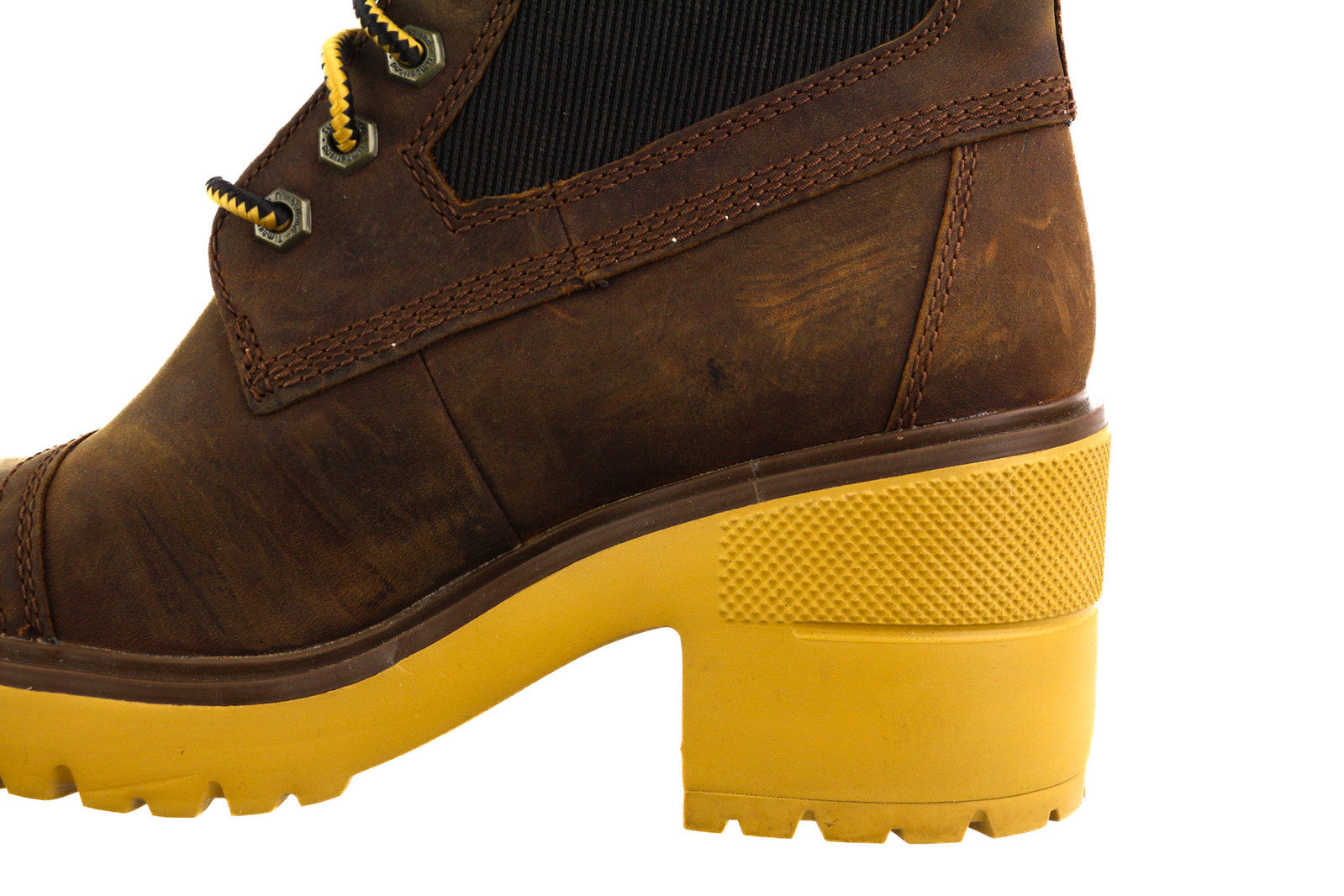 TIMBERLAND A21ZA moteriški aulinukai EU39/40 rudi odiniai batai su kulnu ir raišteliais 