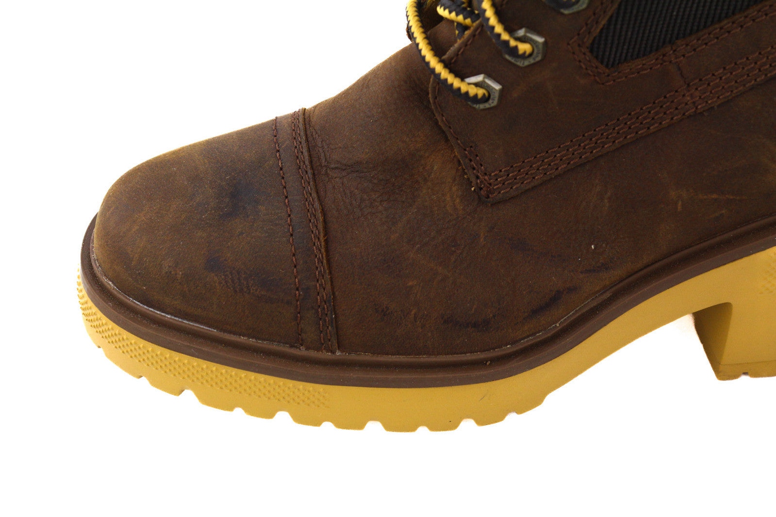 TIMBERLAND A21ZA moteriški aulinukai EU39/40 rudi odiniai batai su kulnu ir raišteliais 