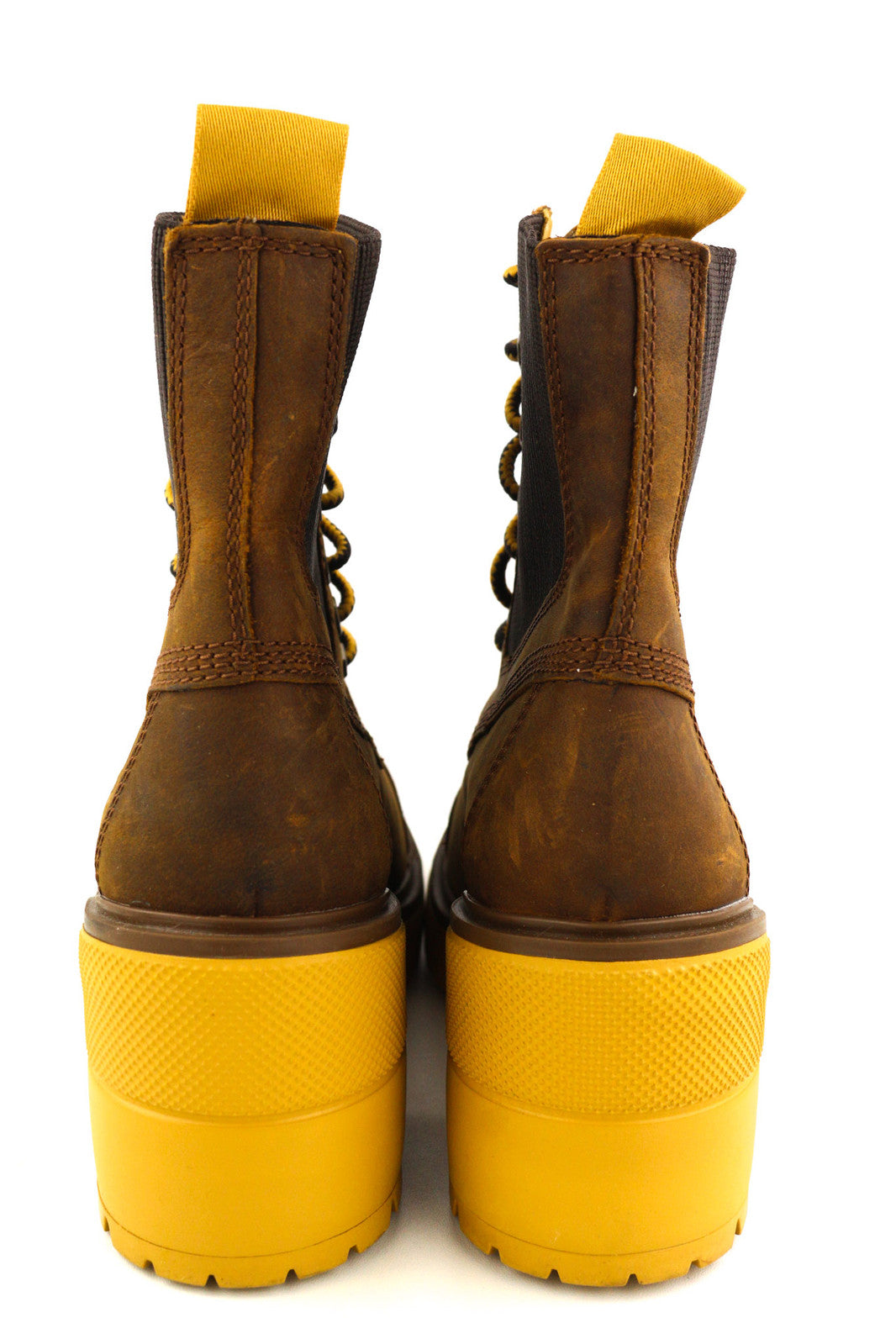 TIMBERLAND A21ZA moteriški aulinukai EU39/40 rudi odiniai batai su kulnu ir raišteliais 