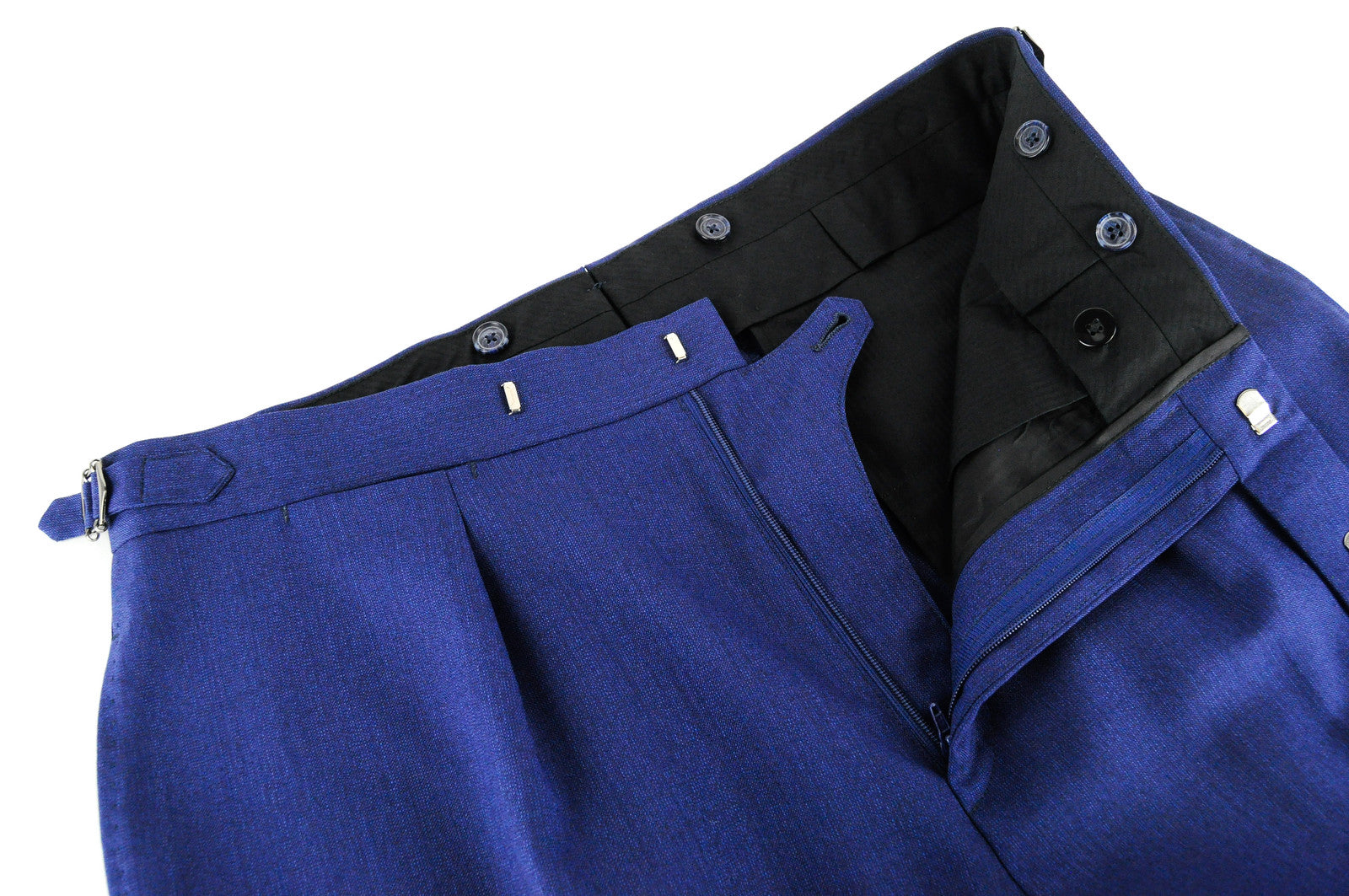 SUITSUPPLY Lazio vyriškas mėlynas kostiumas, UK40L, plonas, trijų dalių, melanžo spalvos, su pamušalu 