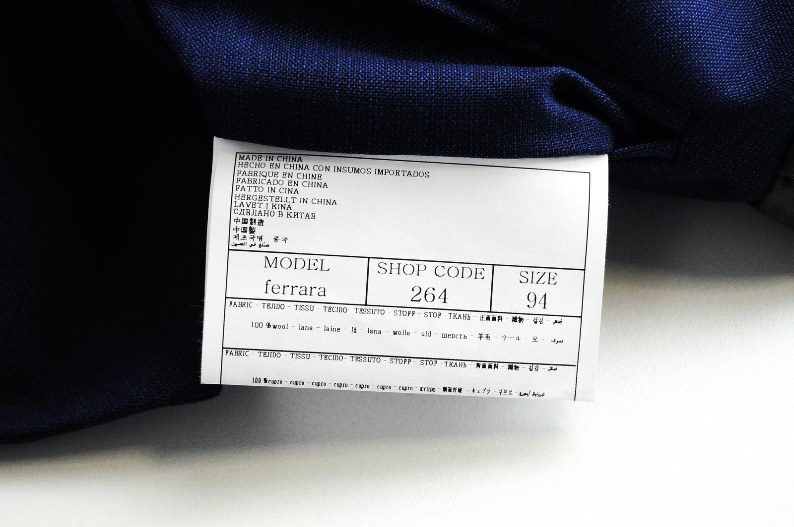 SUITSUPPLY Lazio vyriškas mėlynas kostiumas, UK40L, plonas, trijų dalių, melanžo spalvos, su pamušalu 